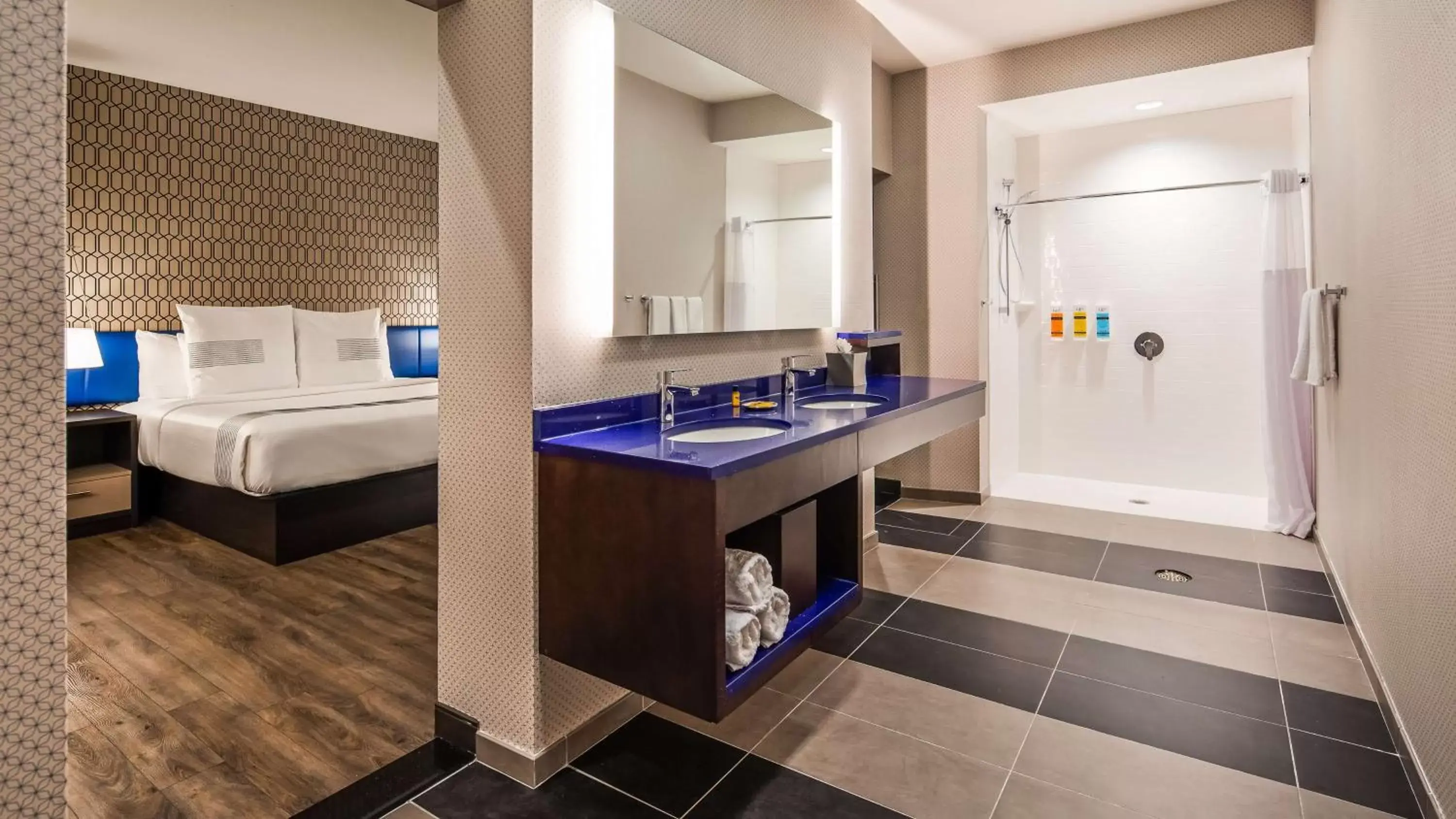 King Room with Roll-In Shower - Disability Access in GLō Best Western DeSoto Dallas King Room with Roll-In Shower - Disability Access in GLō Best Western DeSoto Dallas