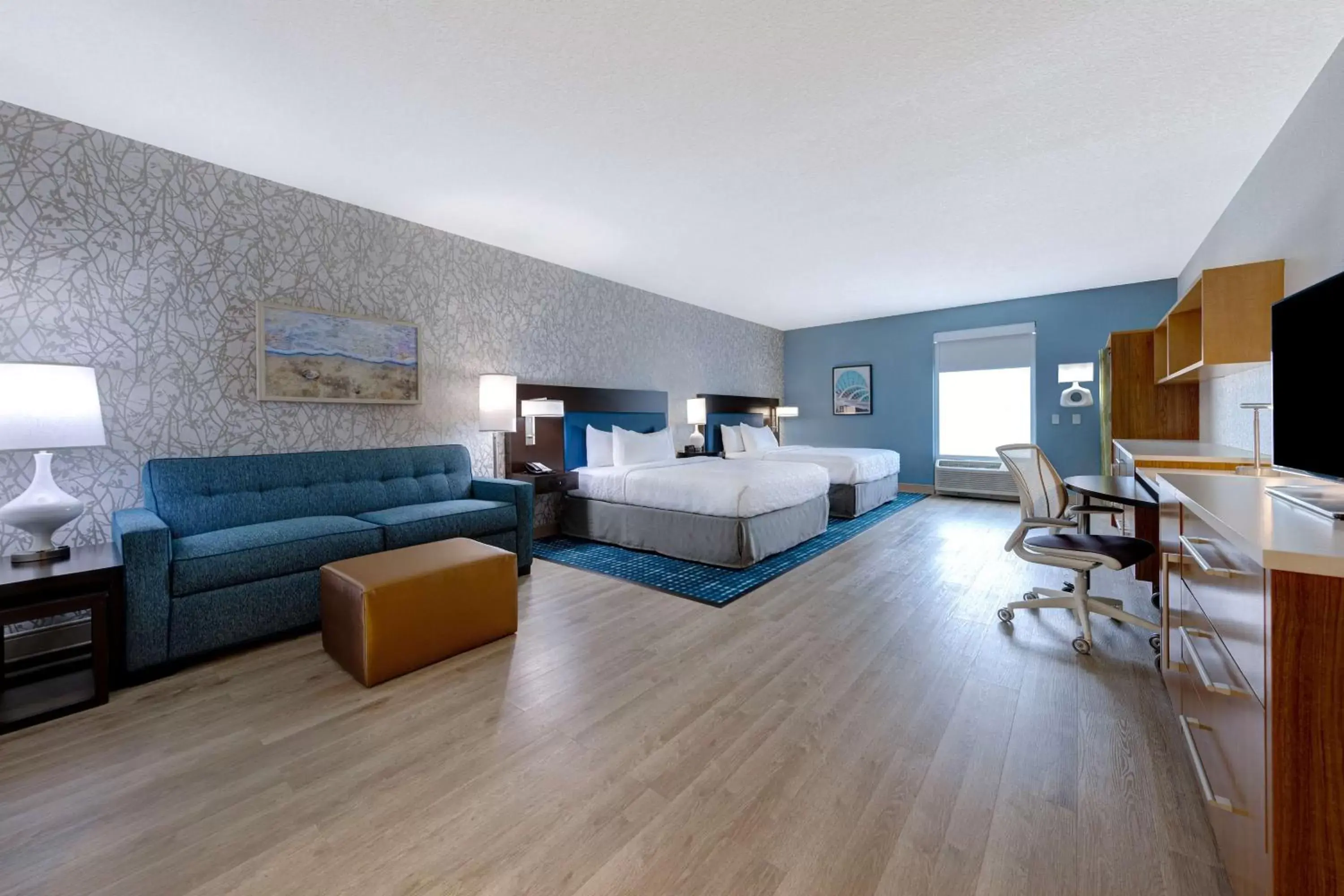 Queen Studio with Two Queen Beds - Mobility and Hearing Access/Non-Smoking in Home2 Suites by Hilton Orlando International Drive South - Free Shuttle to Theme Parks Queen Studio with Two Queen Beds - Mobility and Hearing Access/Non-Smoking in Home2 Suites by Hilton Orlando International Drive South - Free Shuttle to Theme Parks