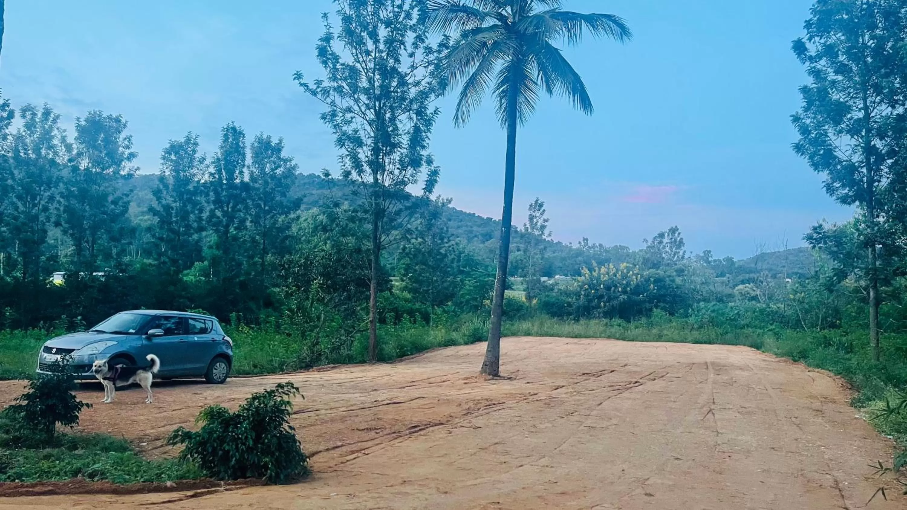 Parking in Commune18 Resort Chikmagalur