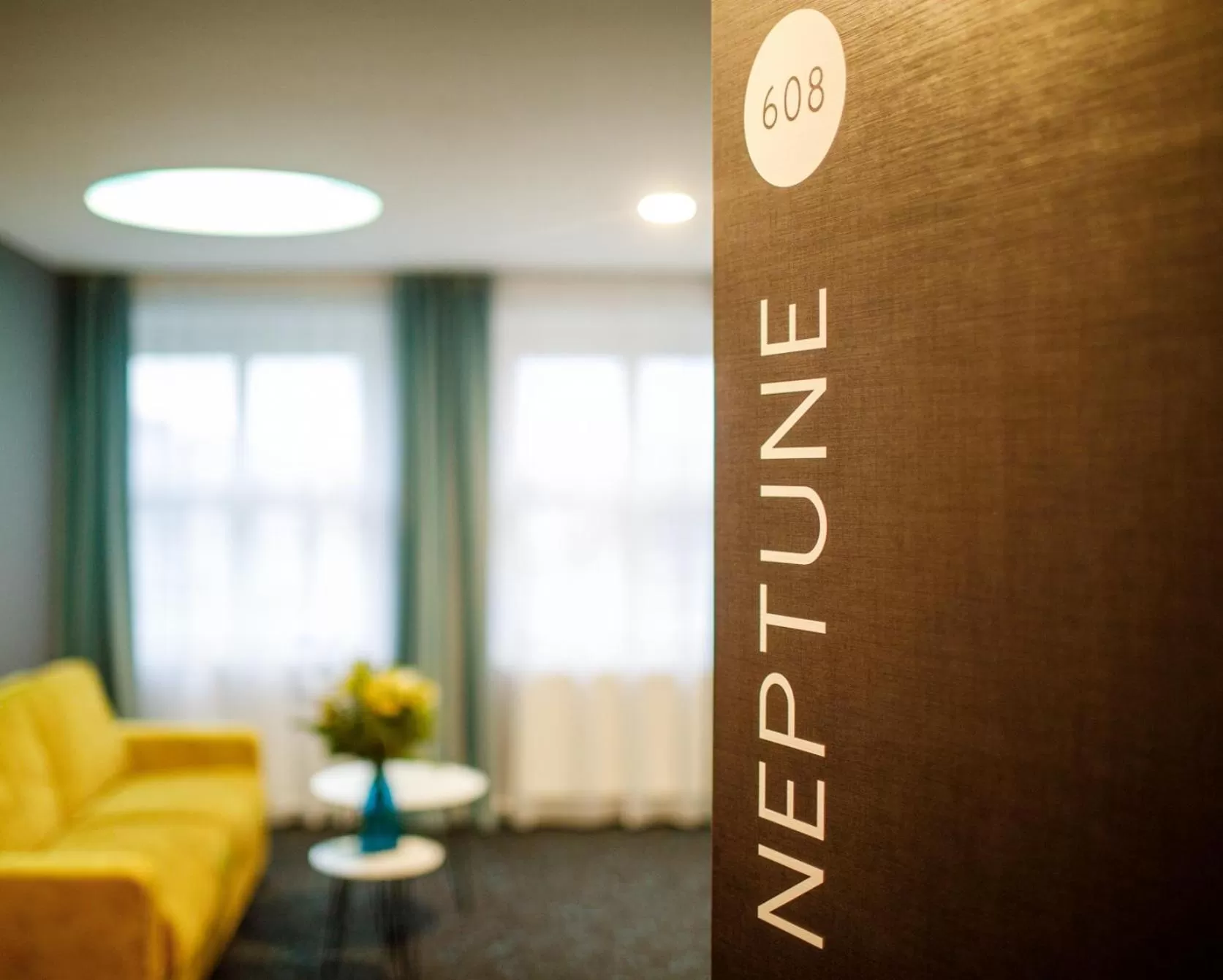 Bedroom in Rooftop Planet Prague Hotel