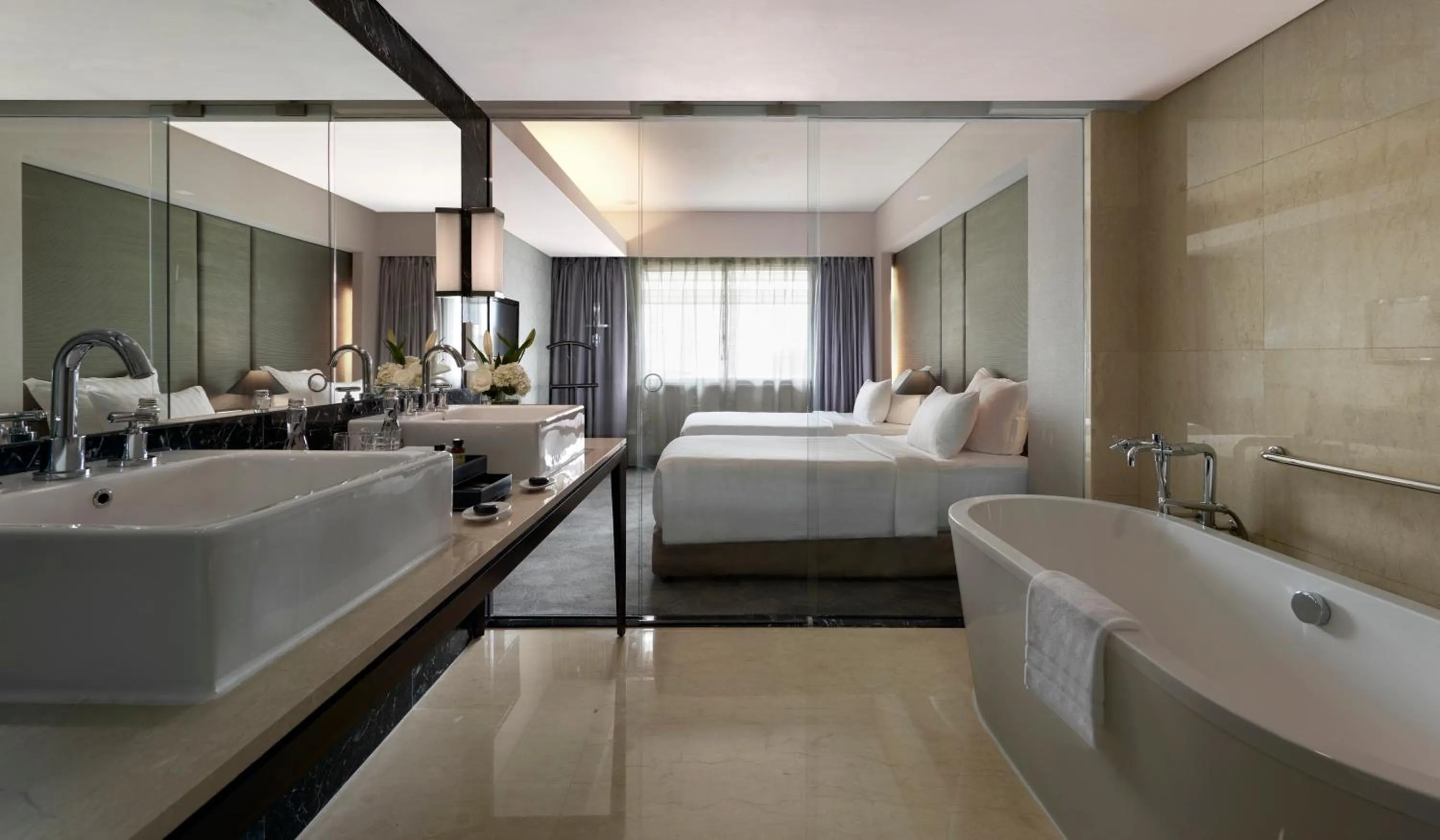 Bathroom, Bed in Pullman Jakarta Indonesia