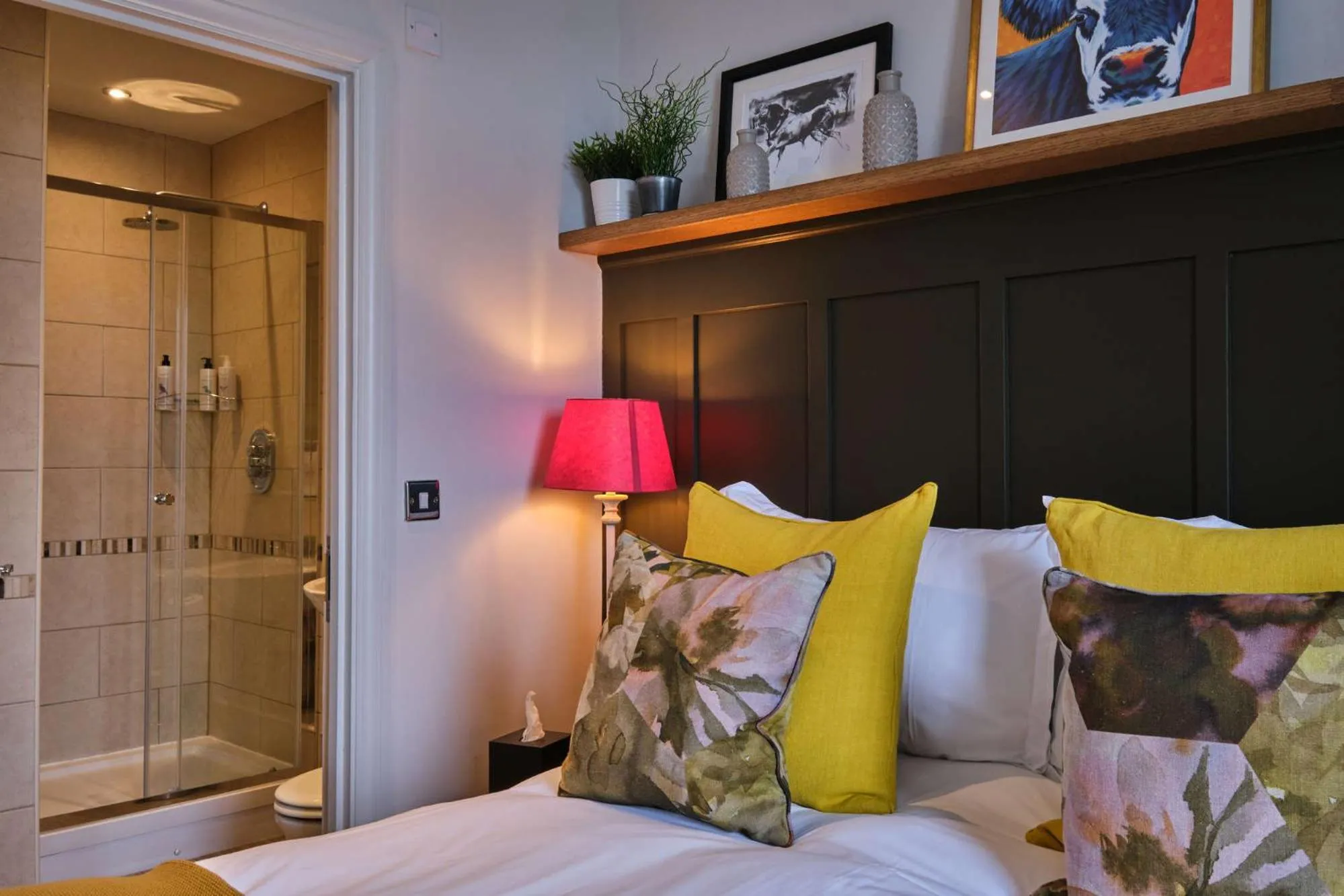 Bed in The Bulls Head Hotel