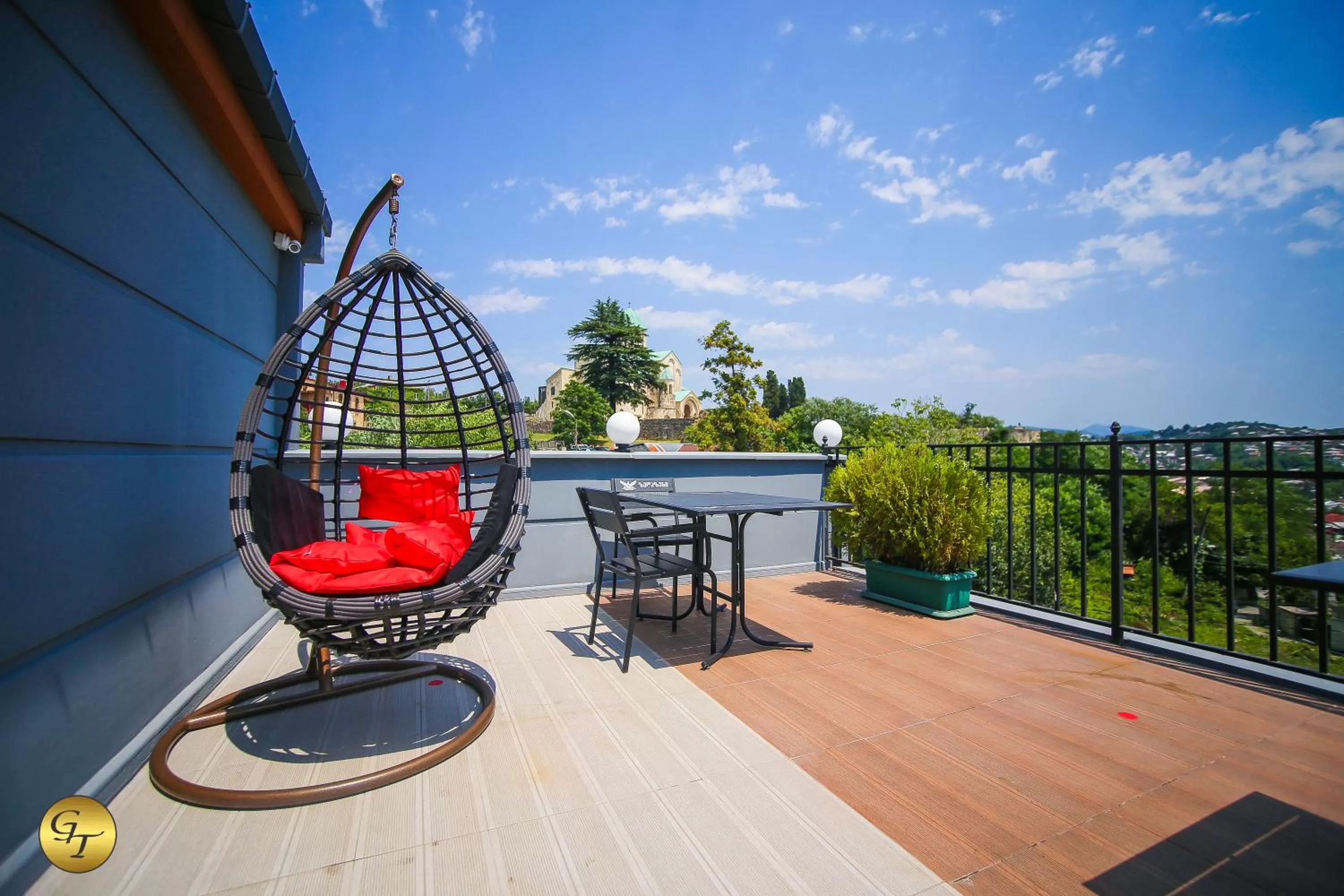 View (from property/room), Balcony/Terrace in Hotel Green Town