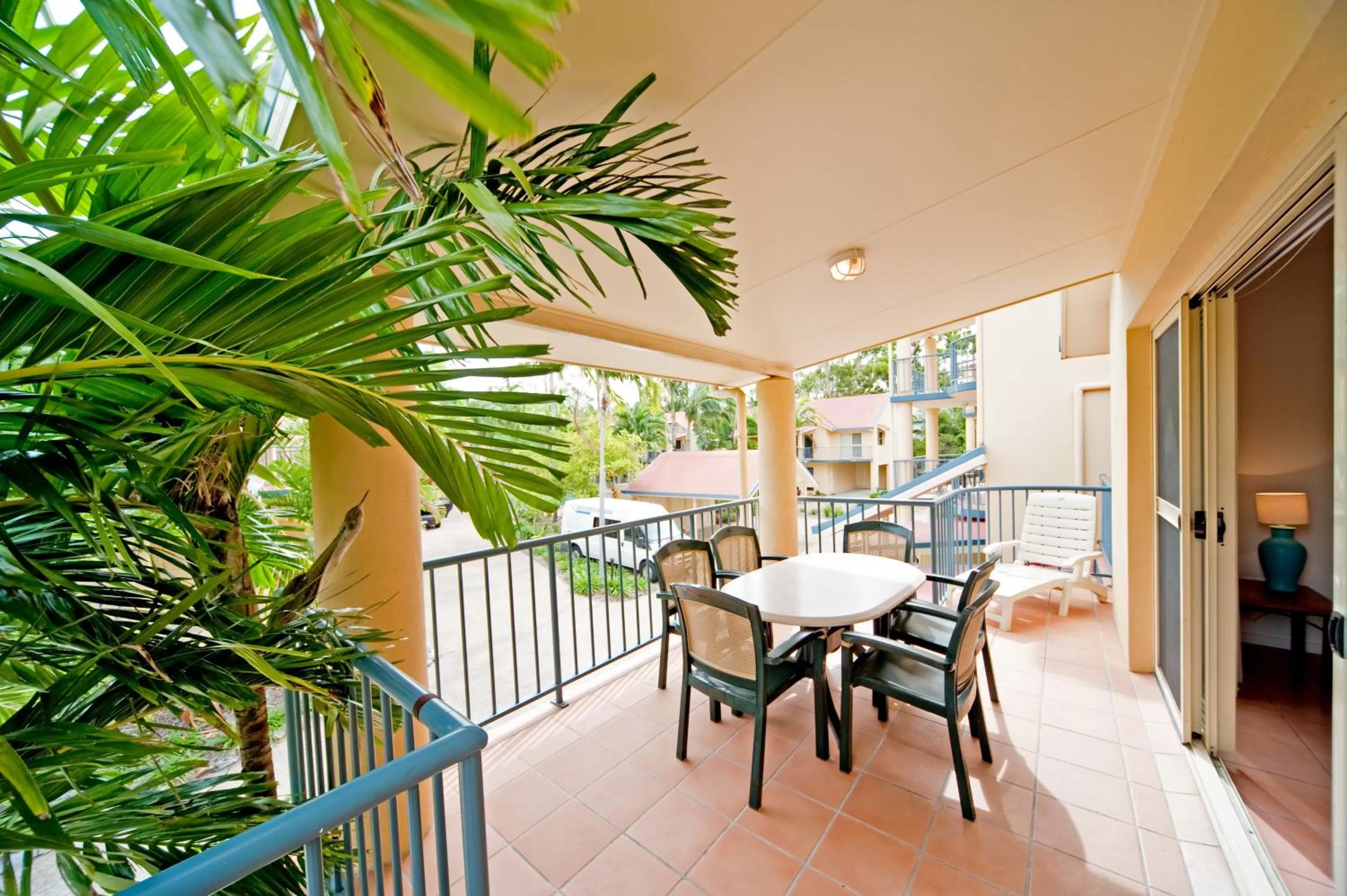 Patio in at Beach Court Holiday Villas