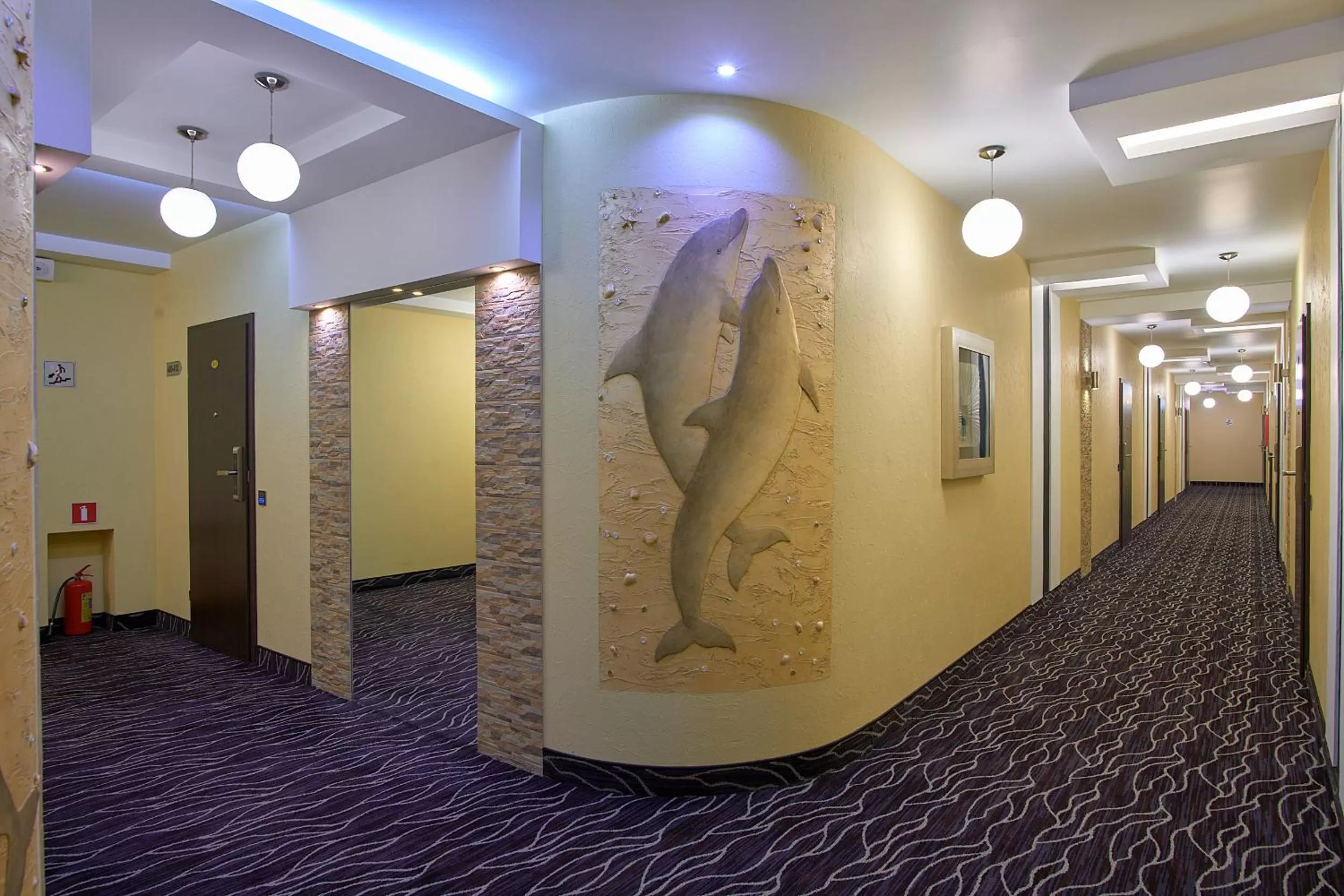 Property building in Hotel & Spa NEMO with dolphins