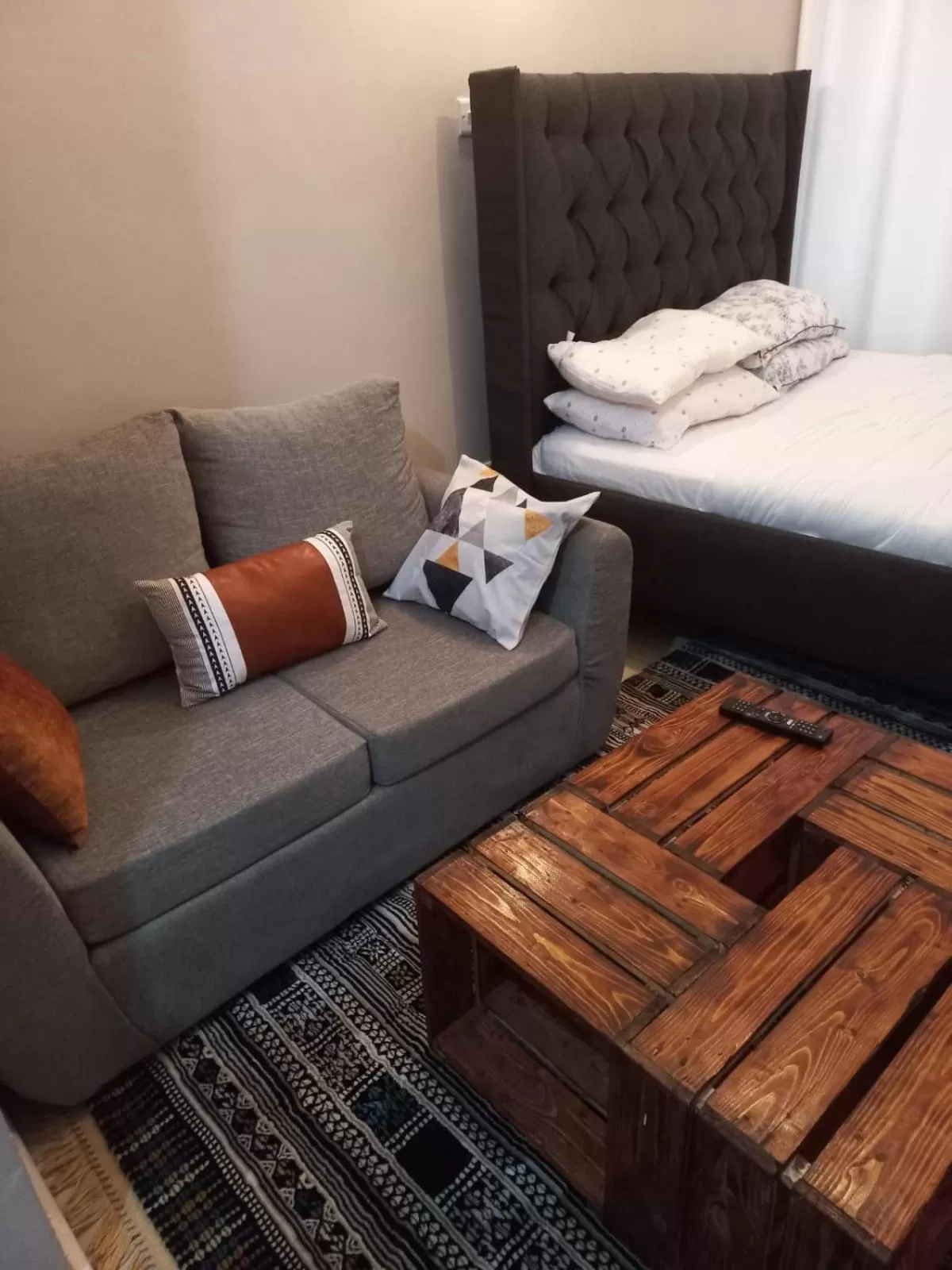 Living room, Bed in Entire seviced apartment