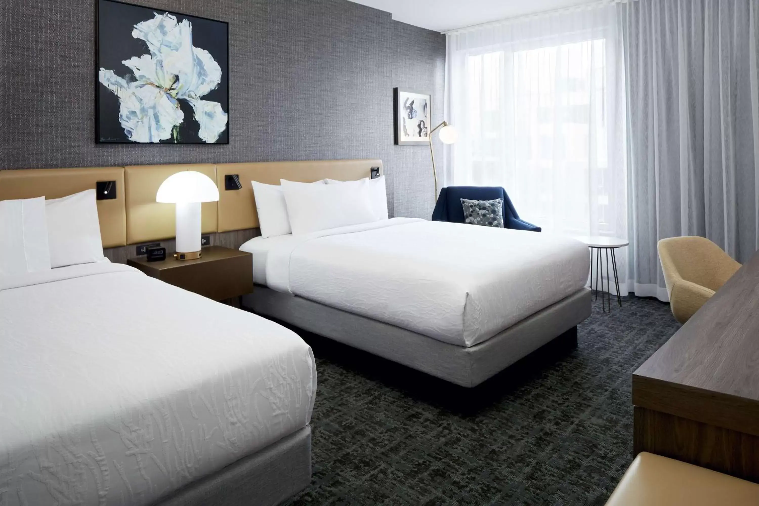 Premium Queen Room with Two Queen Beds - Top Floor in Hilton Garden Inn Montreal Midtown, Quebec, Canada Premium Queen Room with Two Queen Beds - Top Floor in Hilton Garden Inn Montreal Midtown, Quebec, Canada