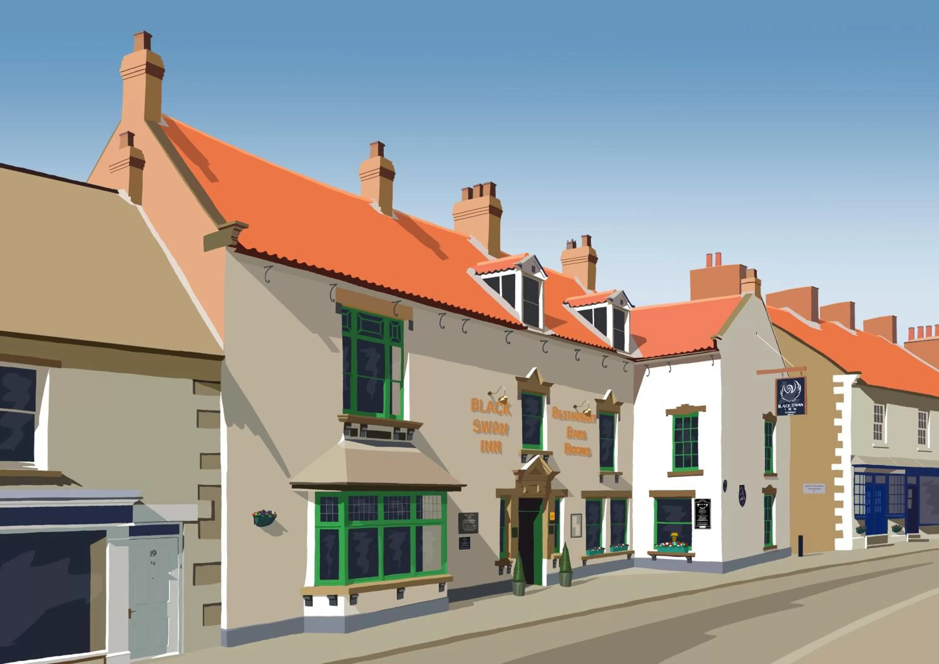 Facade/entrance in The Black Swan Inn