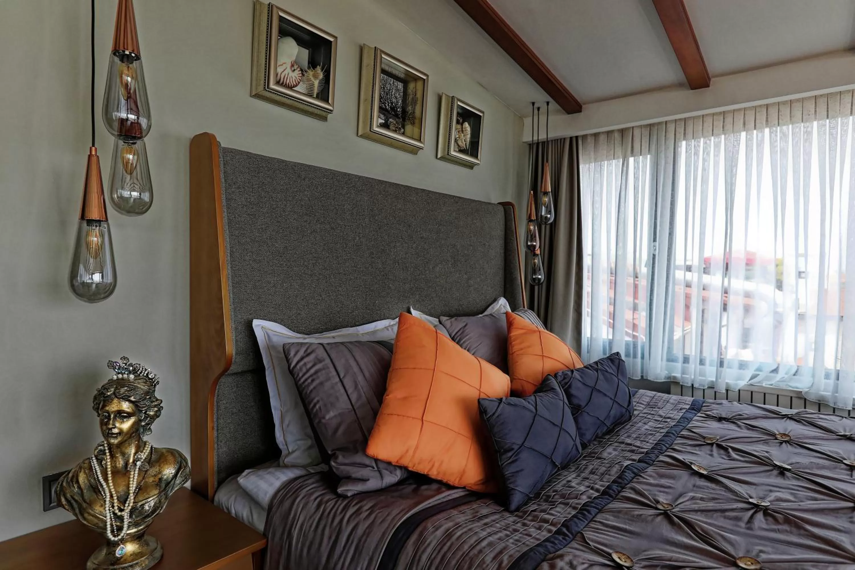 Decorative detail, Bed in Romantic Hotel Istanbul