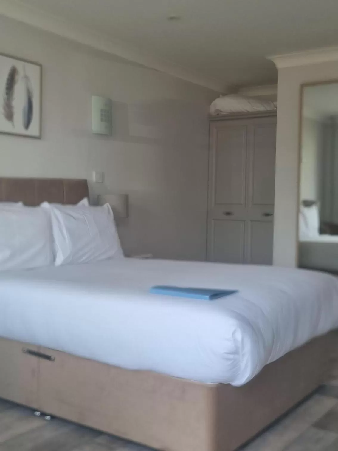 Bed in Pine Chalet Room