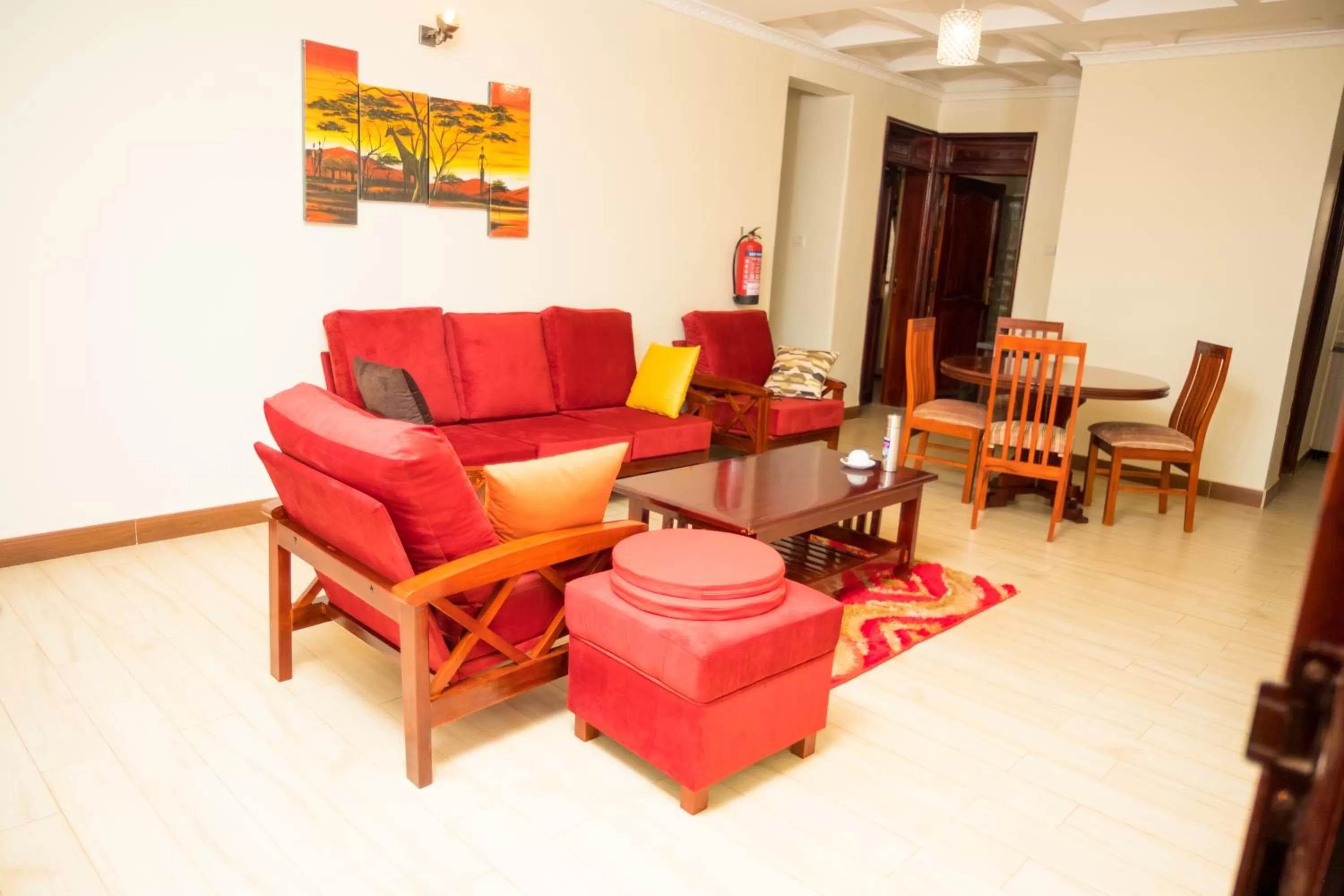Seating Area in Kampala Suburbs Apartment