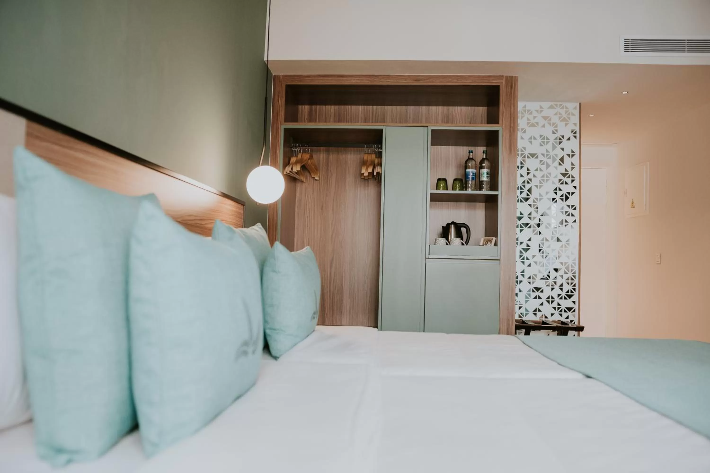 Bed in Catalina Plaza Hotel Sostenible