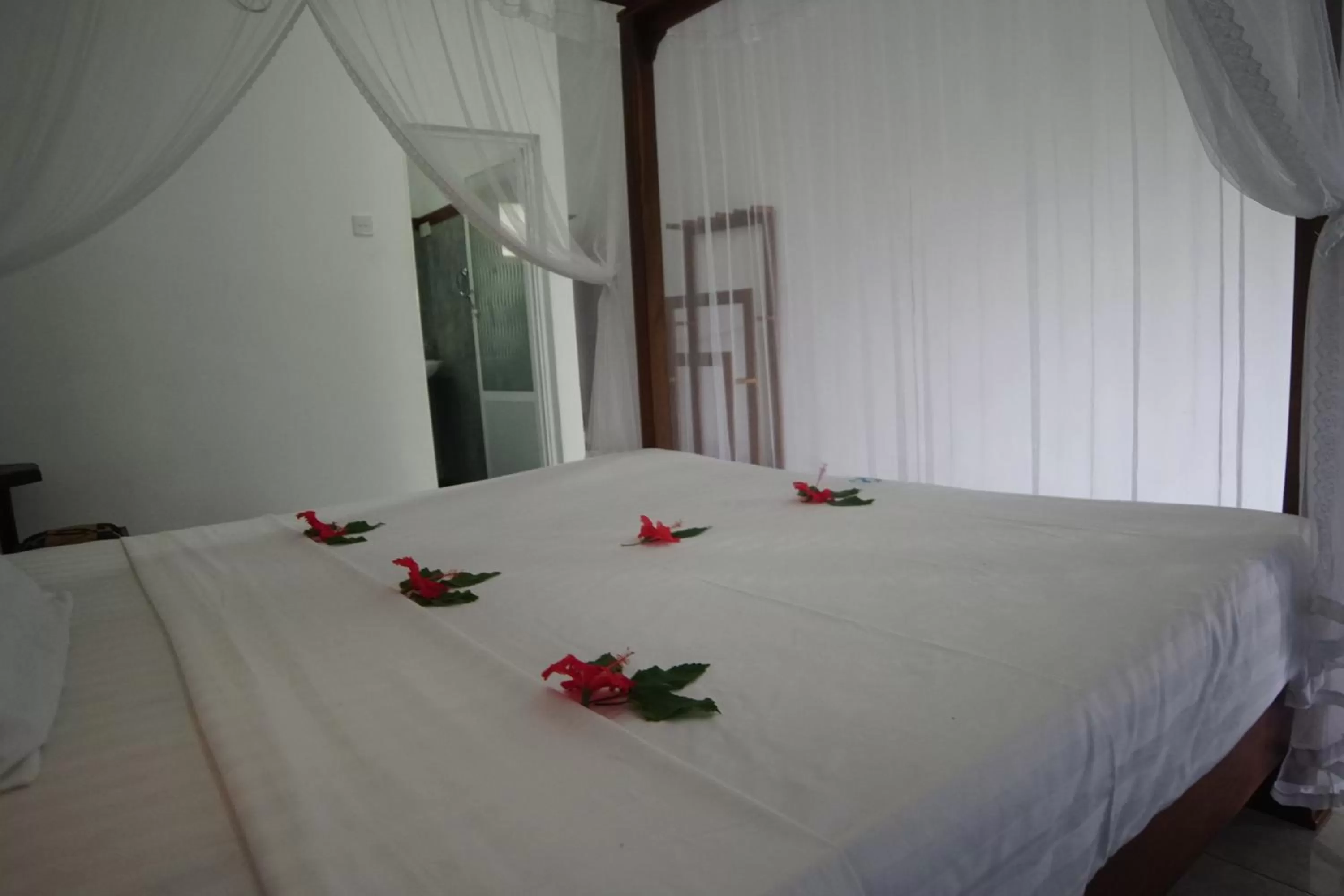 Bed in Turtle Bay Beach Resort