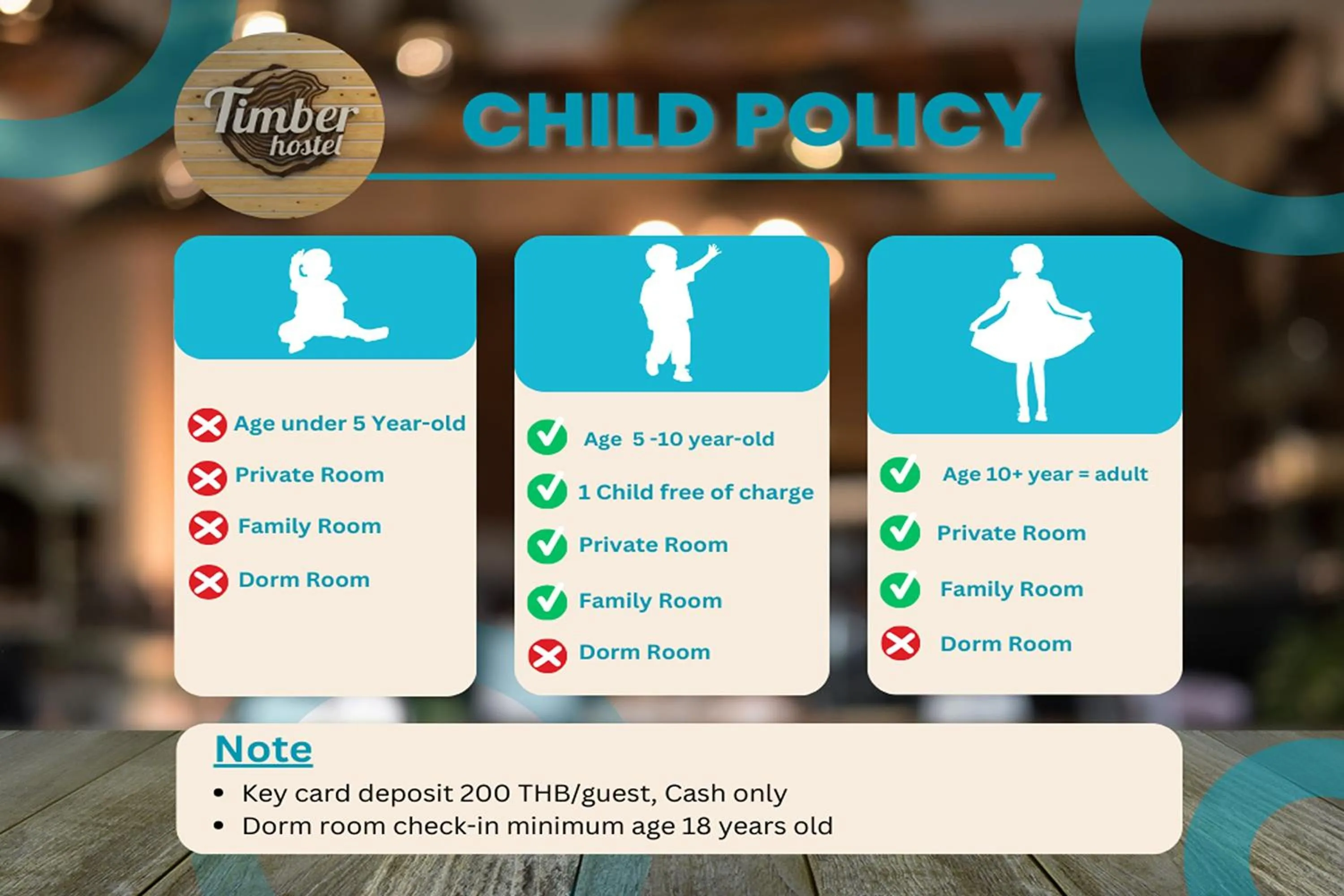 Property building in Timber Hostel