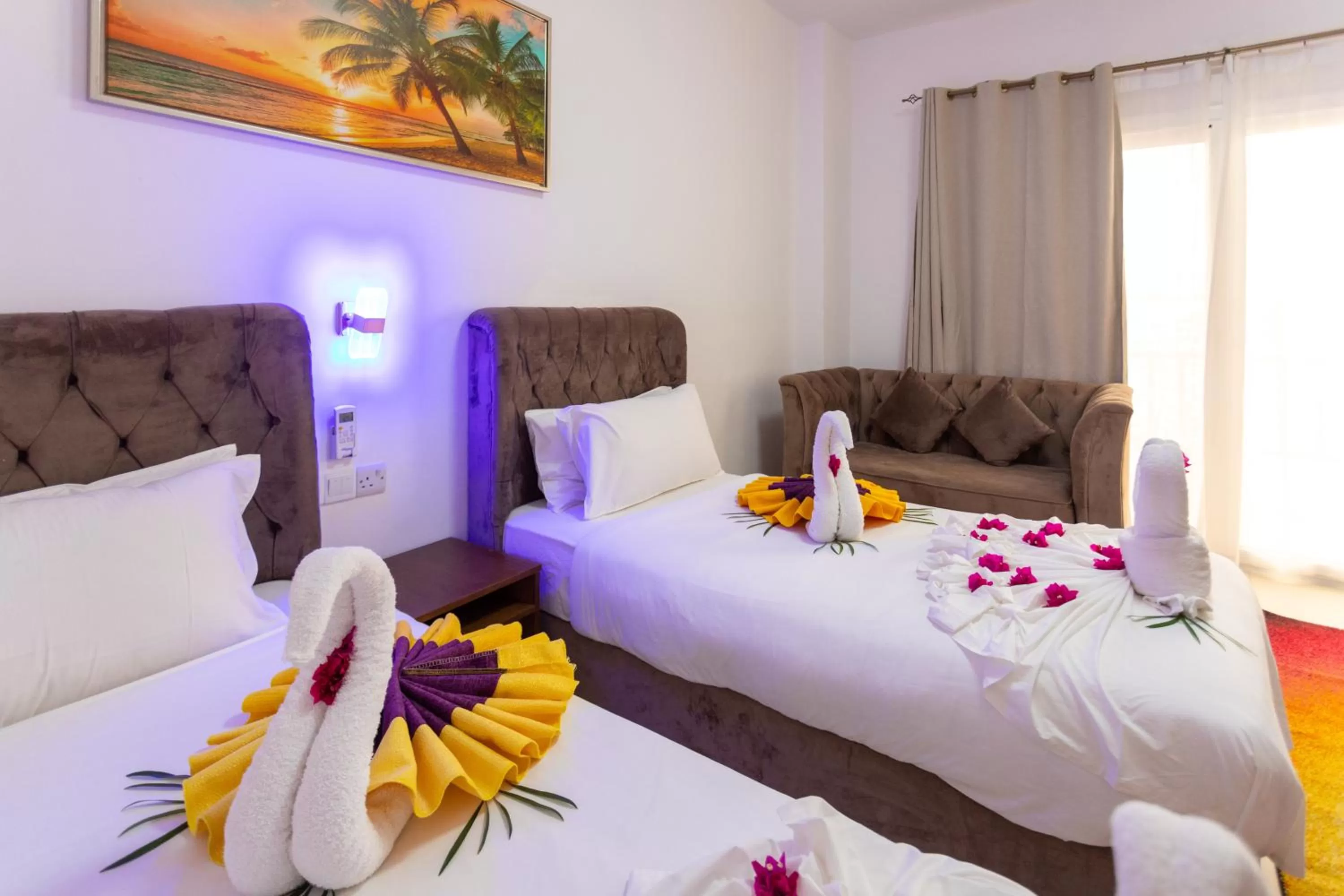 Bed in Canary Nungwi Hotel & Free SPA