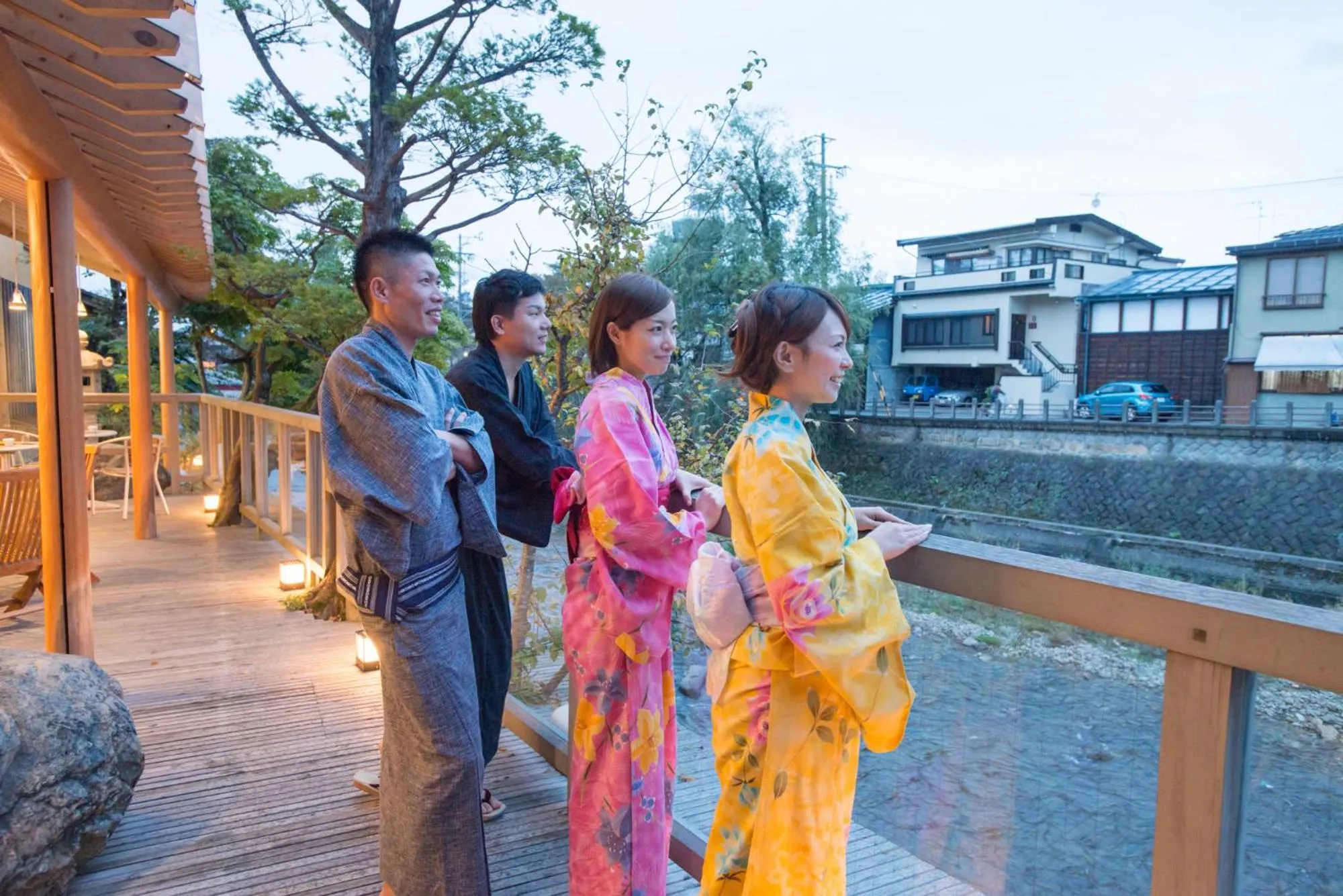 Patio in Honjin Hiranoya Annex