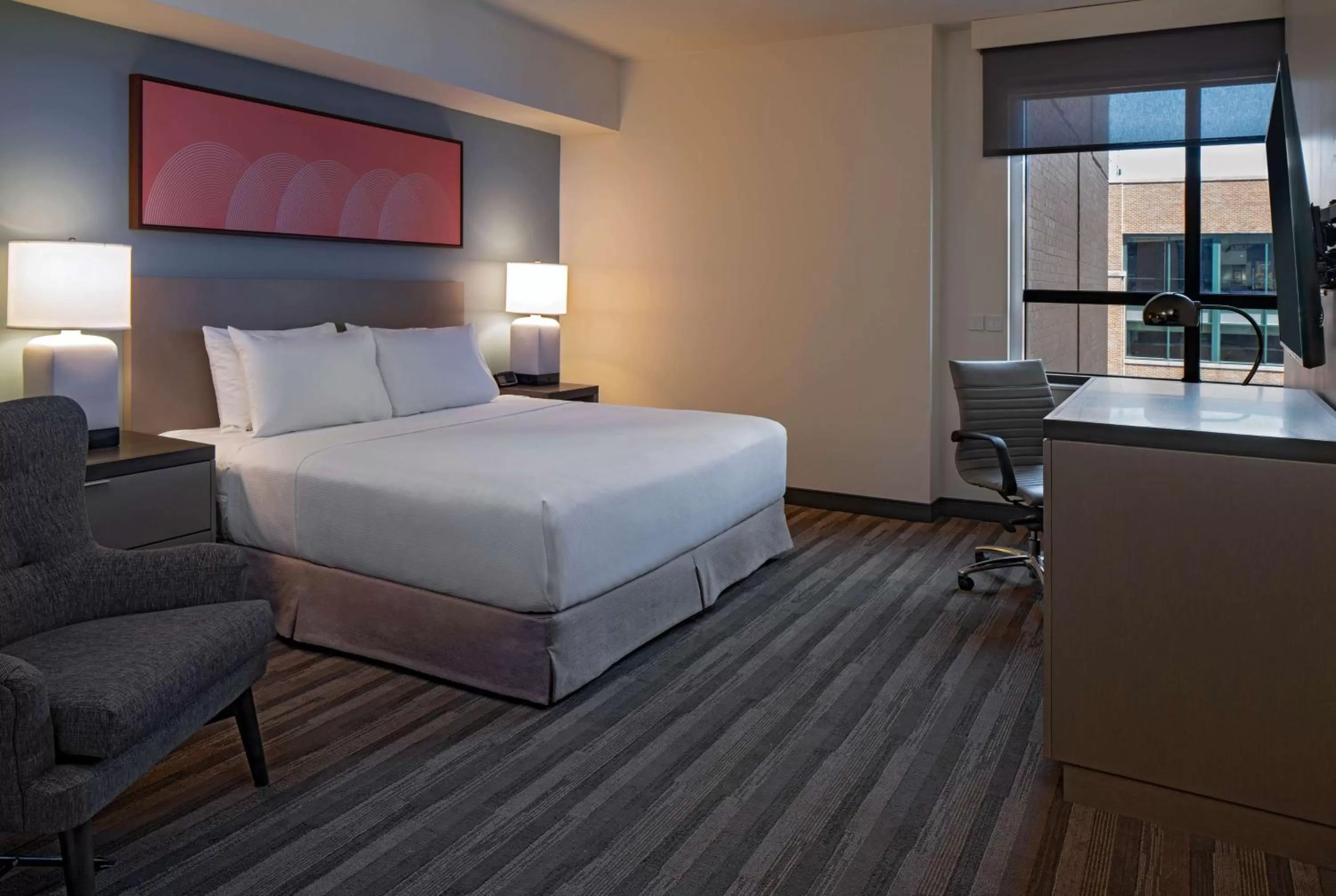 Photo of the whole room, Bed in Hyatt House Indianapolis Downtown