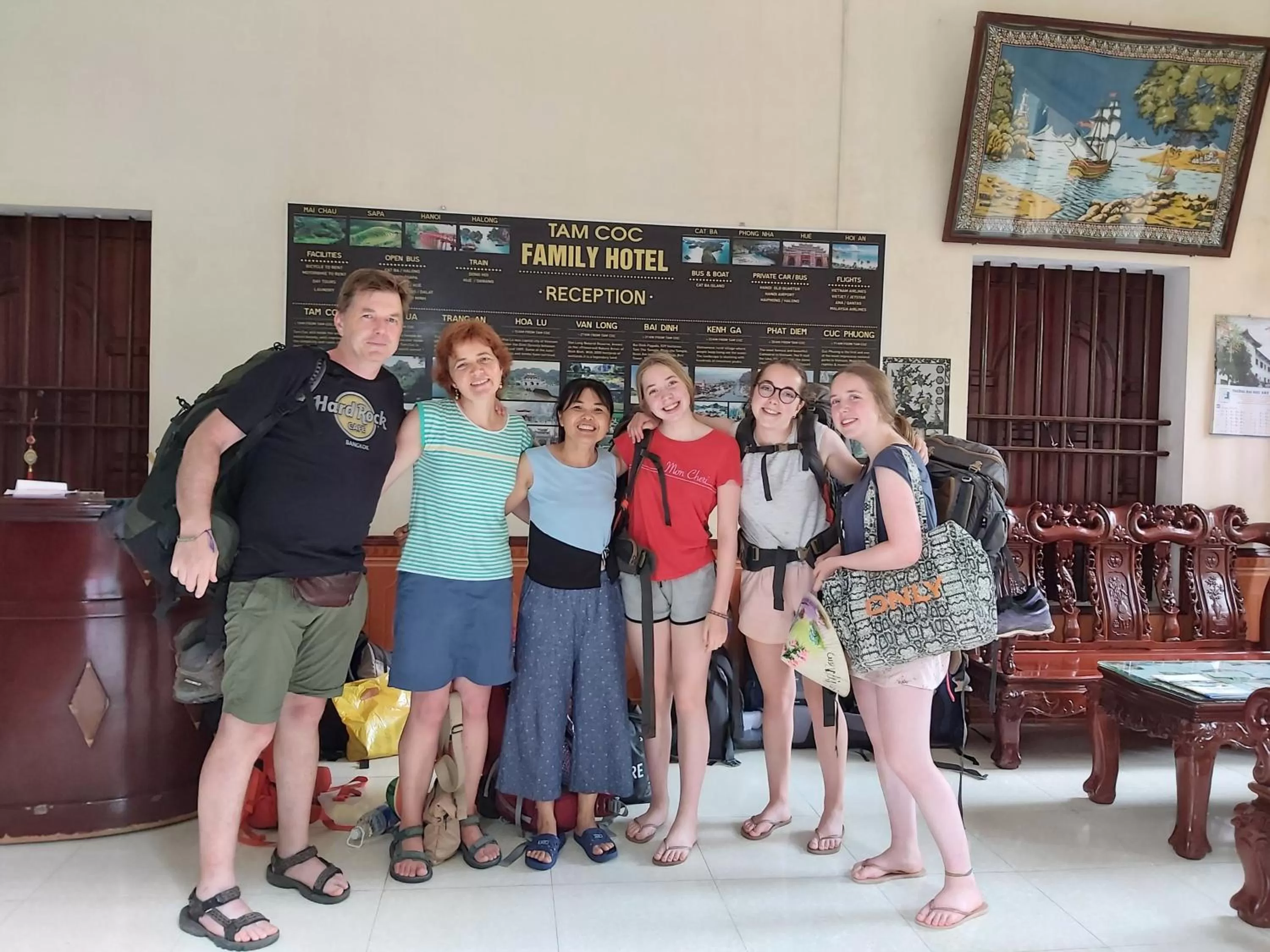 People in Tam Coc Family Hotel