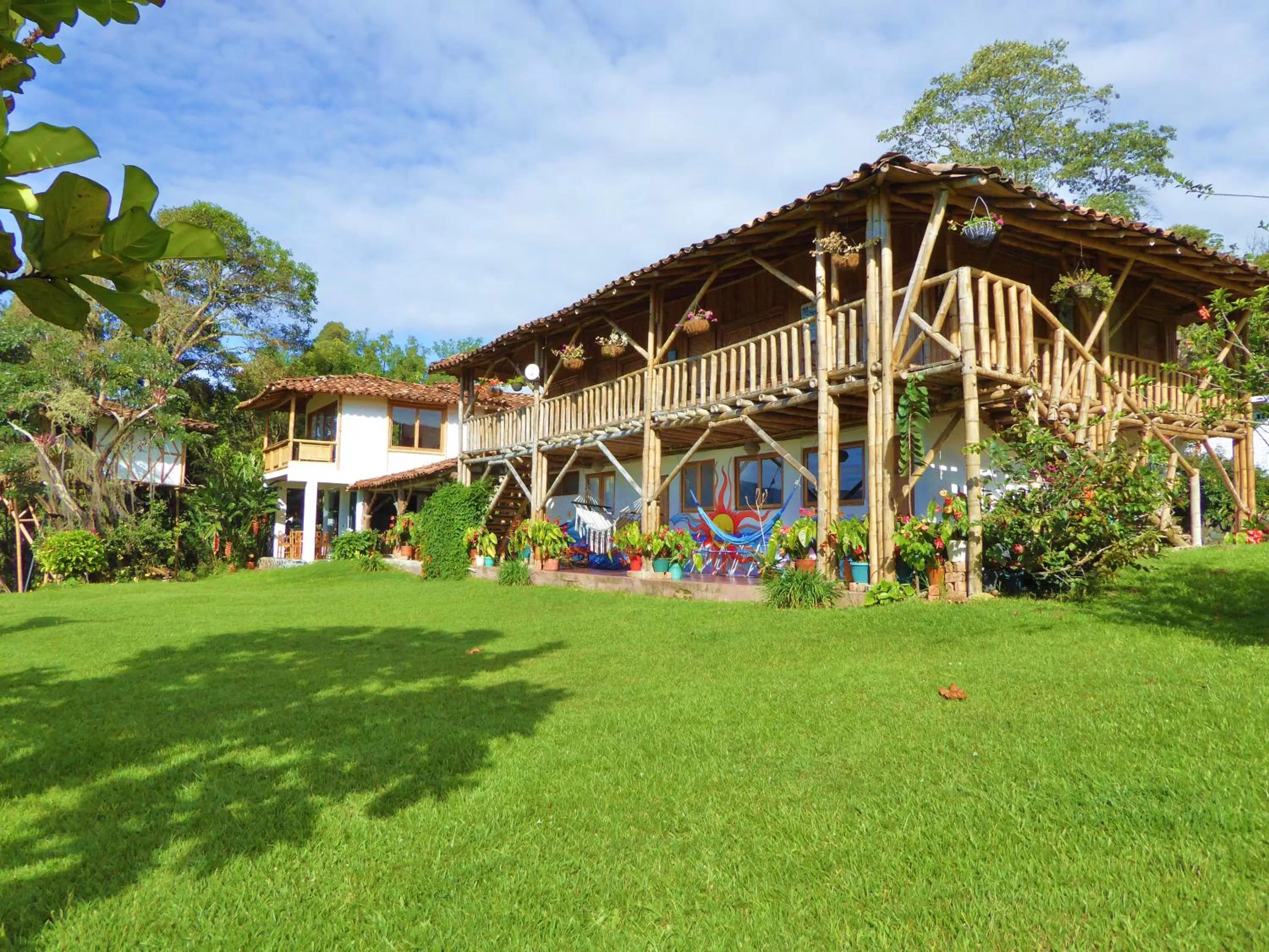 Facade/entrance, Garden in Finca El Cielo