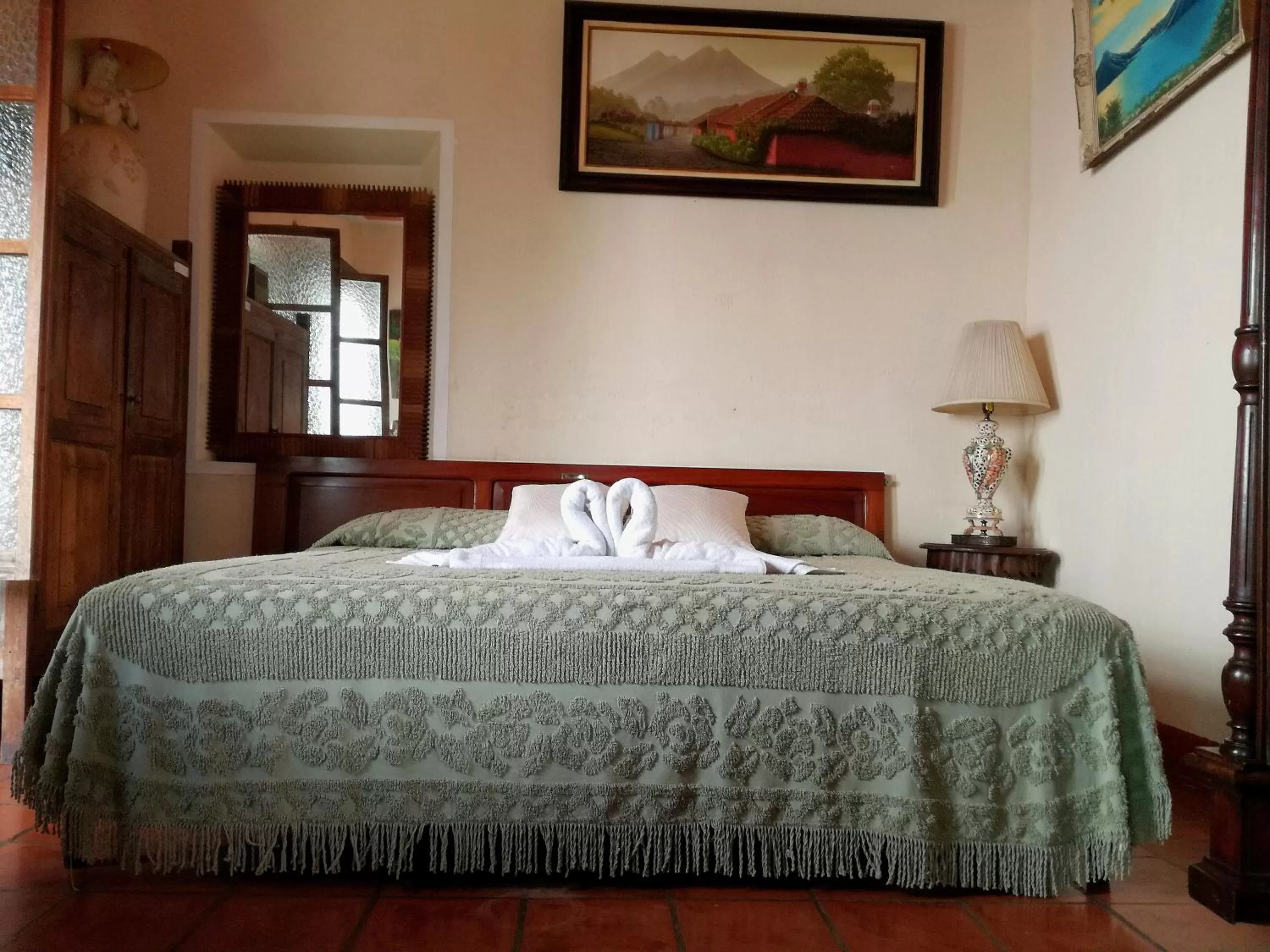 Bed in Posada San Sebastian