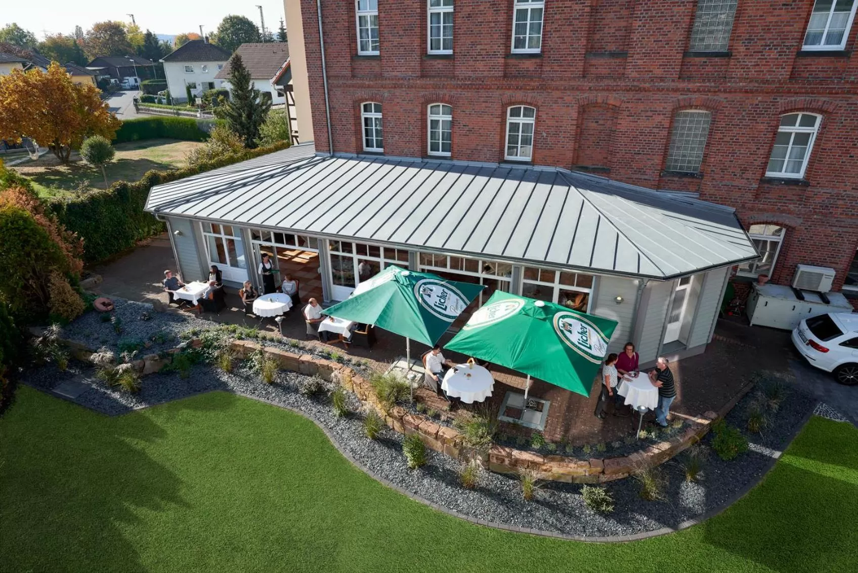 Garden view, Bird's-eye View in Hotel Mühlenhof Lollar