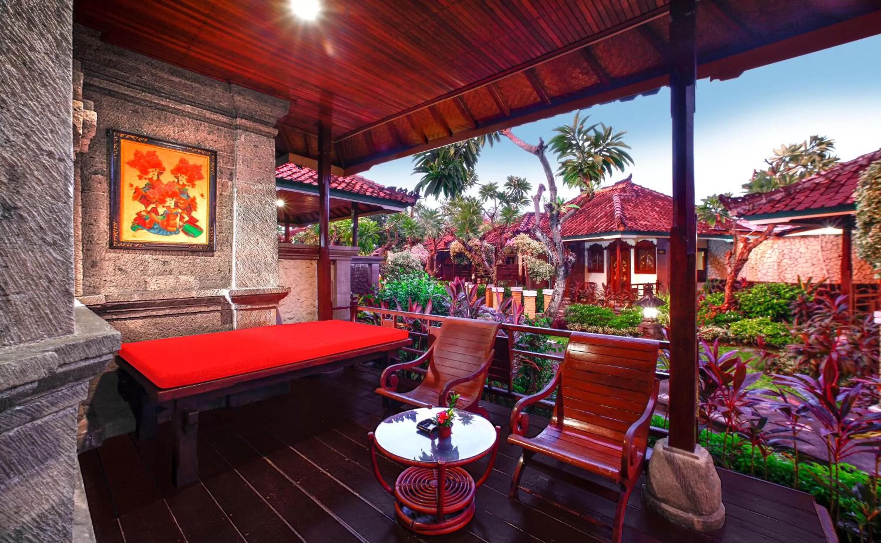 Patio in Bali Taman Beach Resort & Spa Lovina