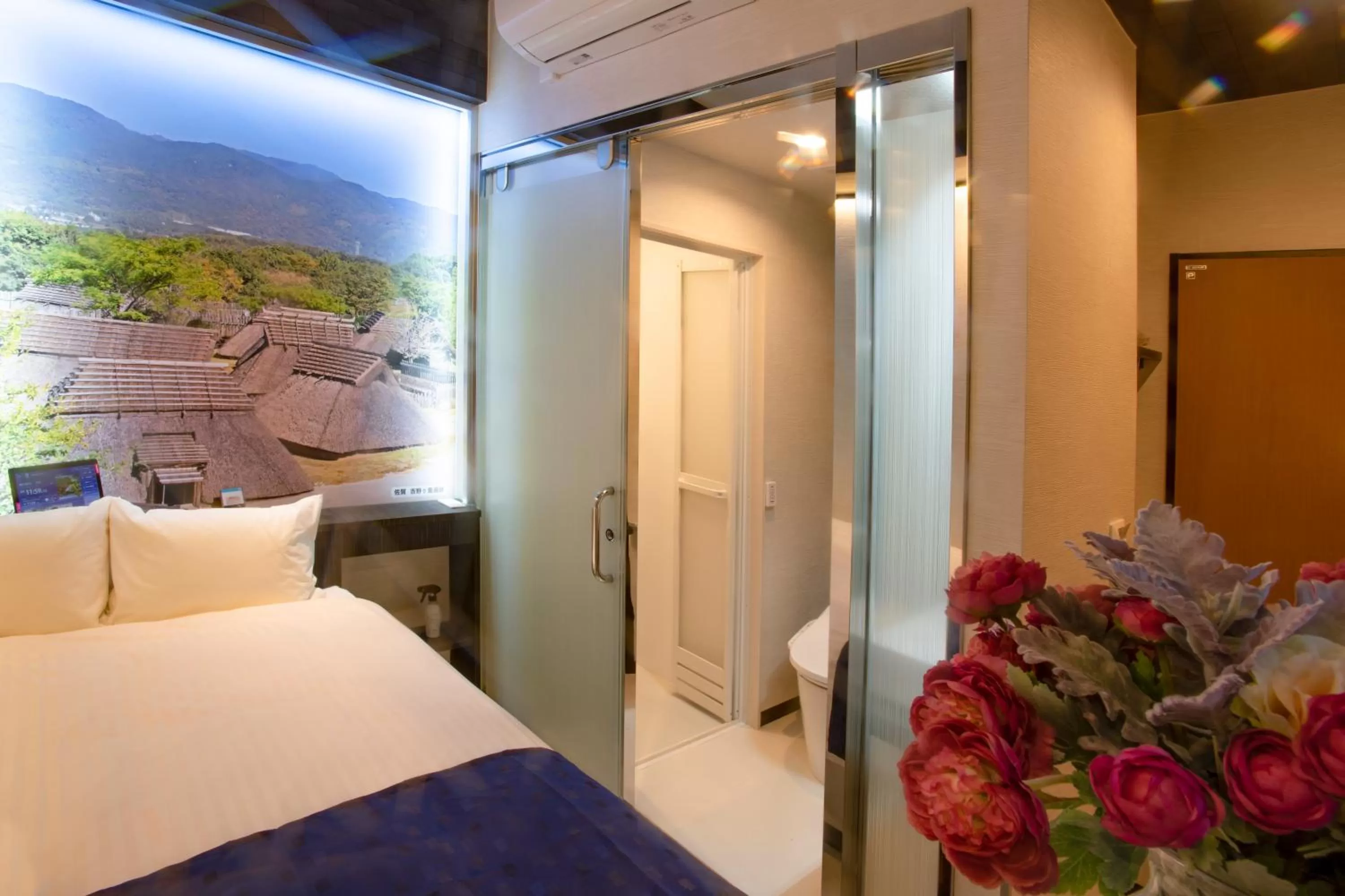 Bed in Pinpon Hotel Hiroshima