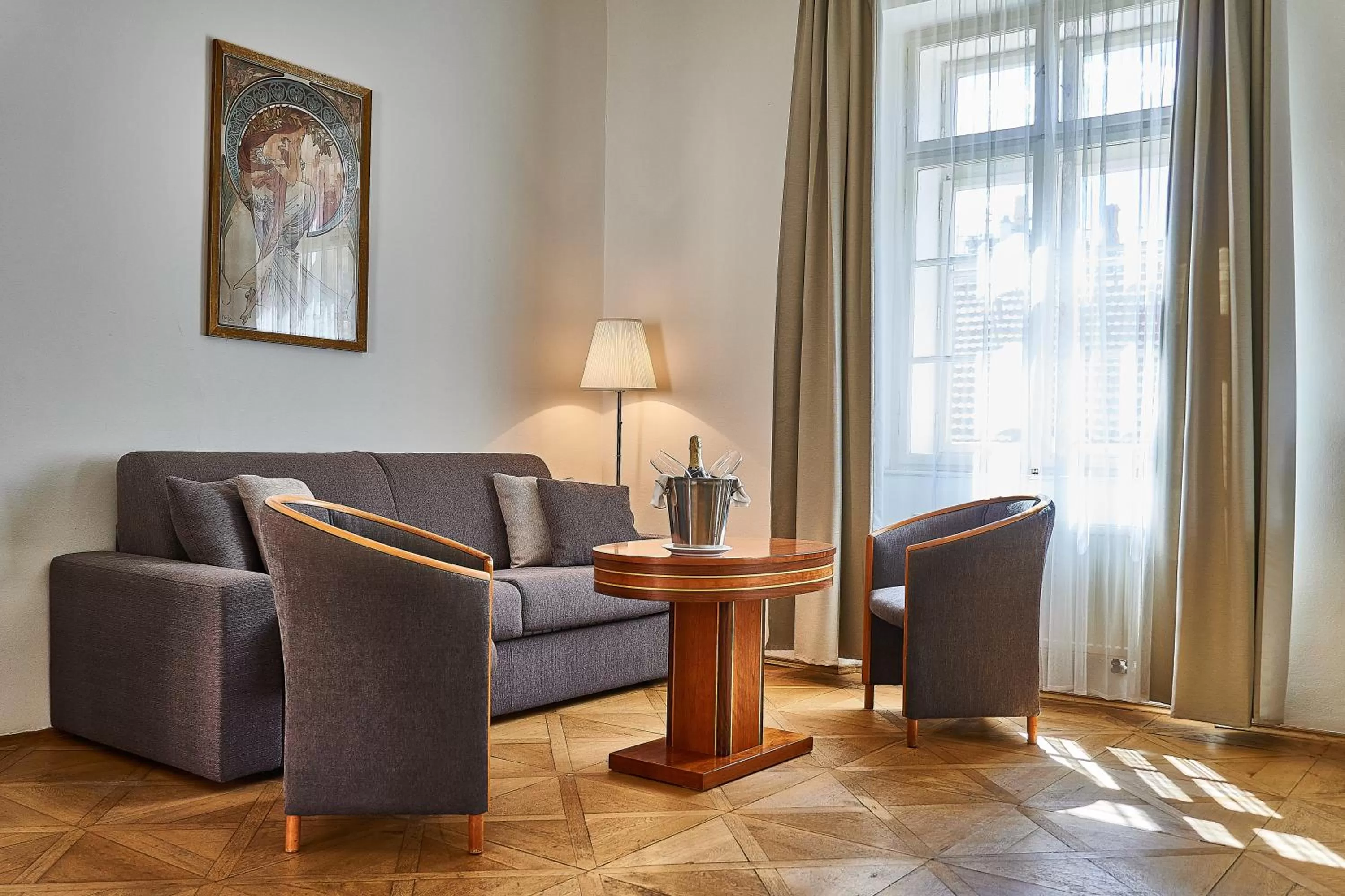 Living room in Three Golden Crowns Apartments