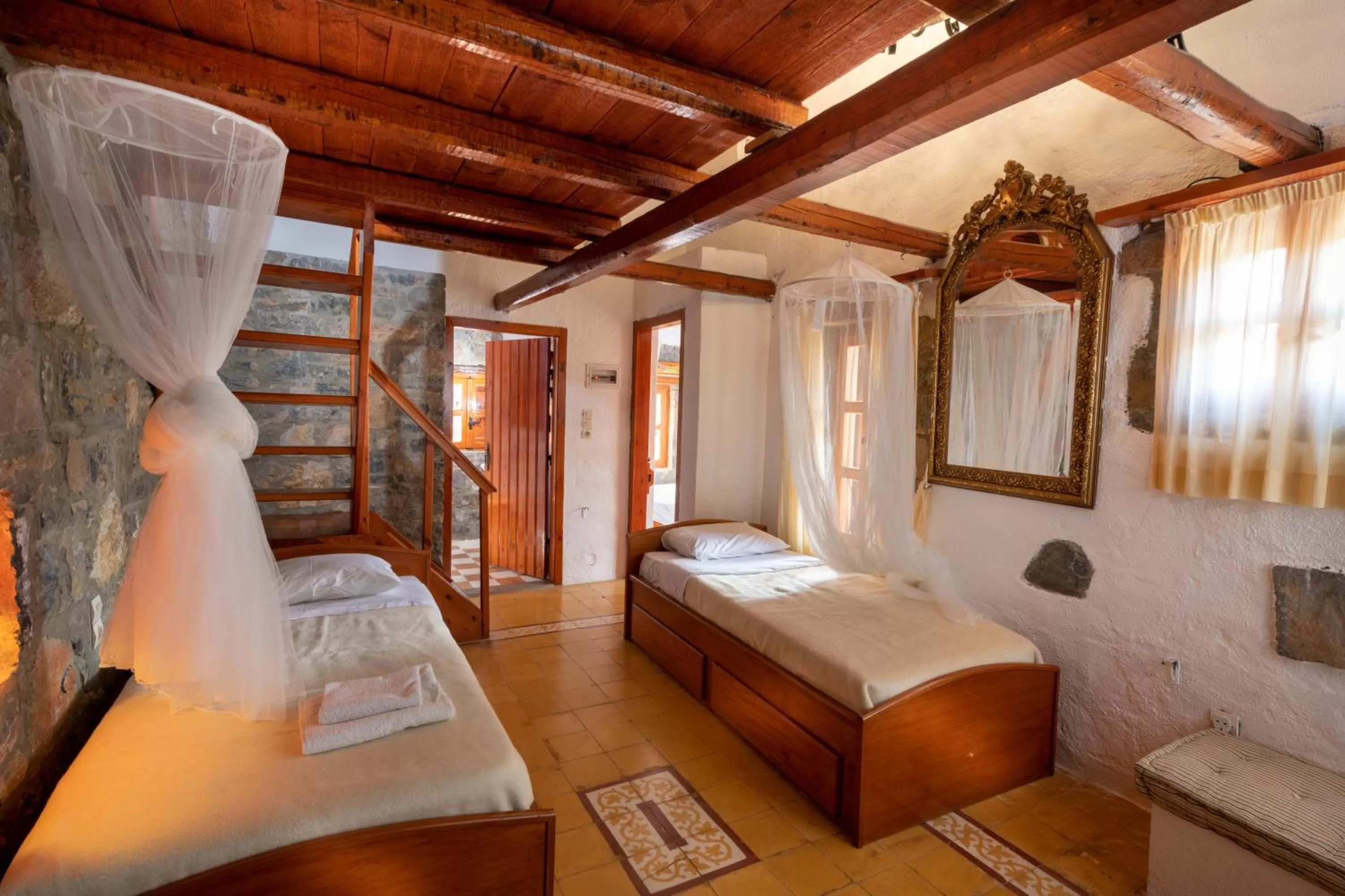 Bedroom, Bed in The Traditional Homes of Crete