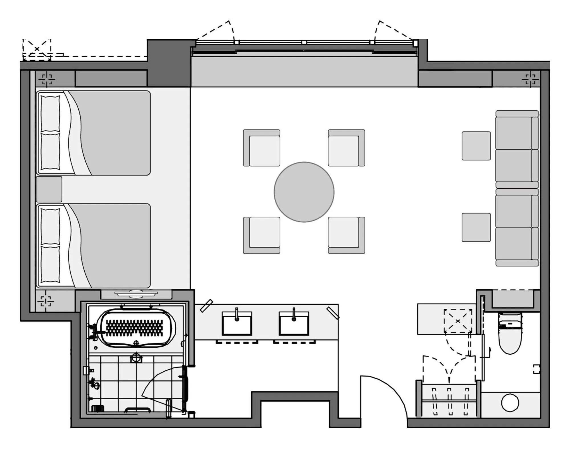 Floor plan in KAYA Kyoto Nijo Castle, BW Signature Collection by Best Western