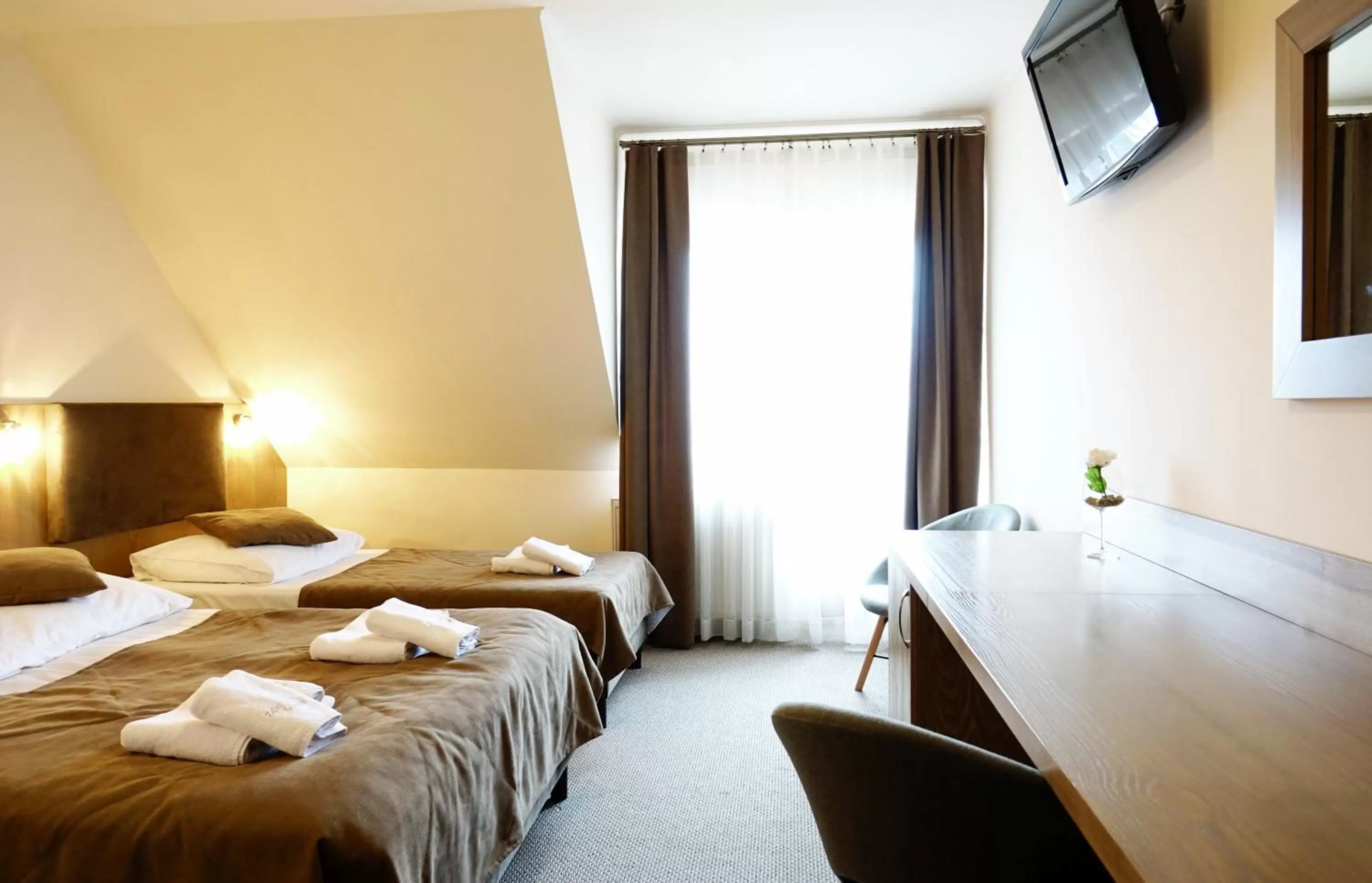 Bed in Zajazd Białczański Dom Wypoczynkowy Restauracja