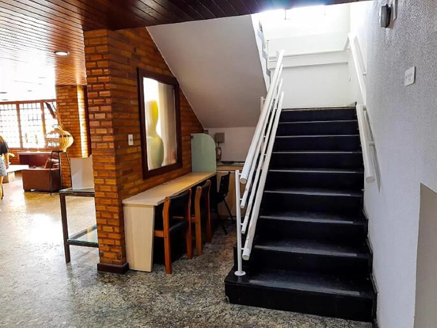 Seating area in Sonia Flat Tambaú - Apartamento vista mar no Mano's Royal Hotel