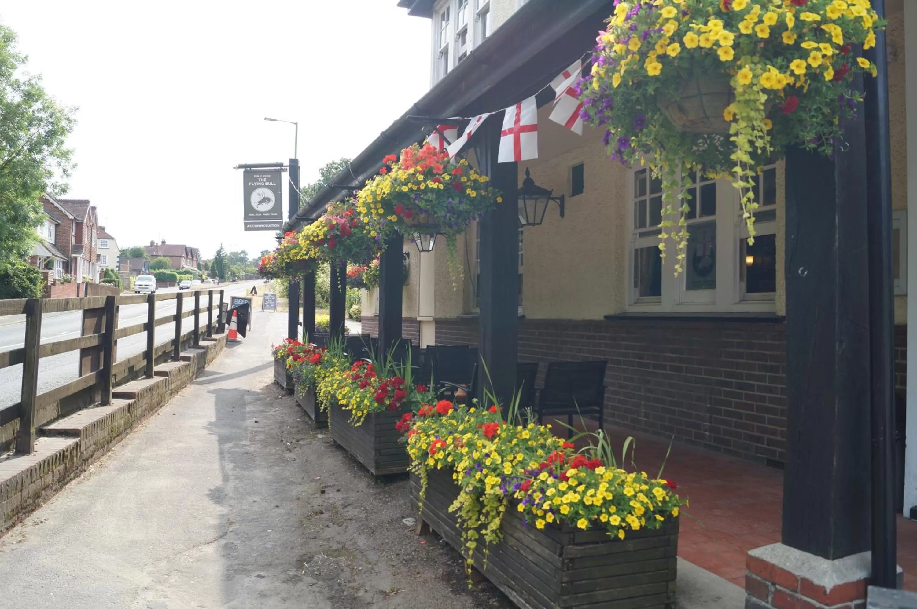 Patio in The Flying Bull Inn