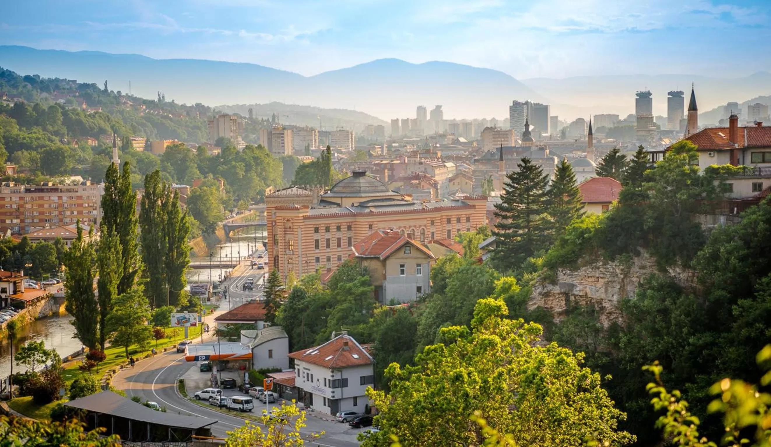 Property building, Bird's-eye View in Heritage Hotel Gate of Sarajevo