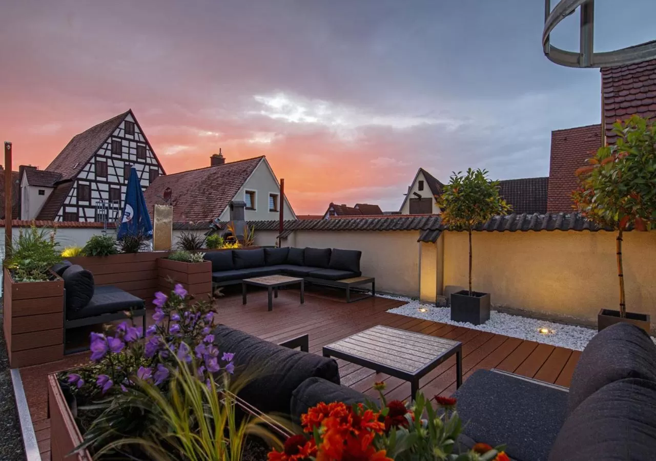 Balcony/Terrace in Krone - Hotel Garni