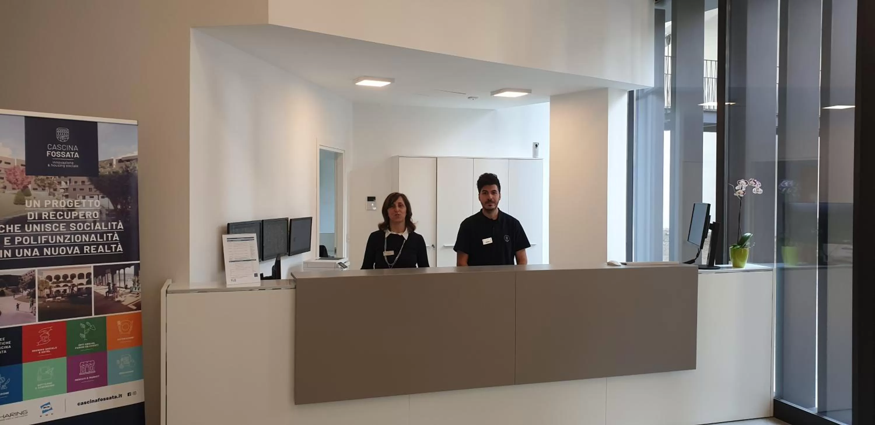 Lobby or reception in Hotel Cascina Fossata & Residence