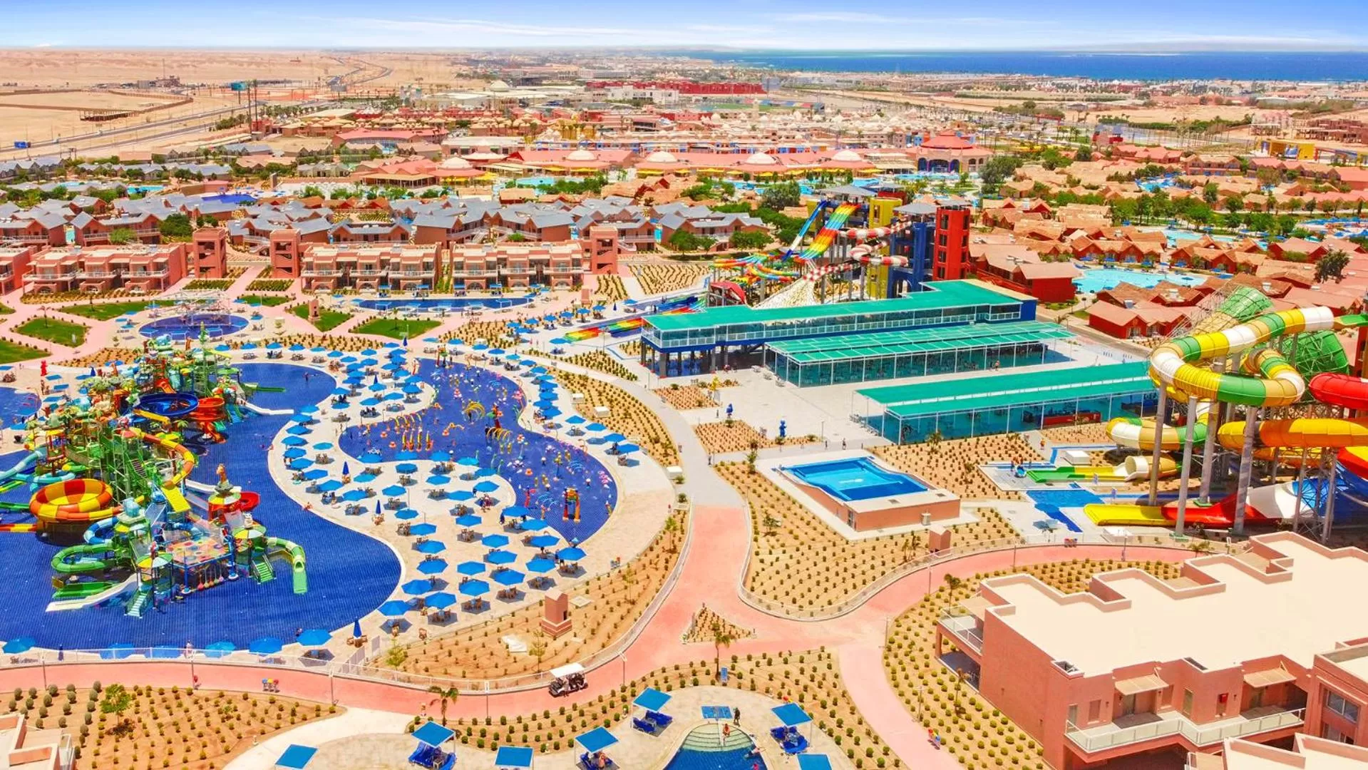 Bird's eye view in Neverland City Hurghada - Pickalbatros