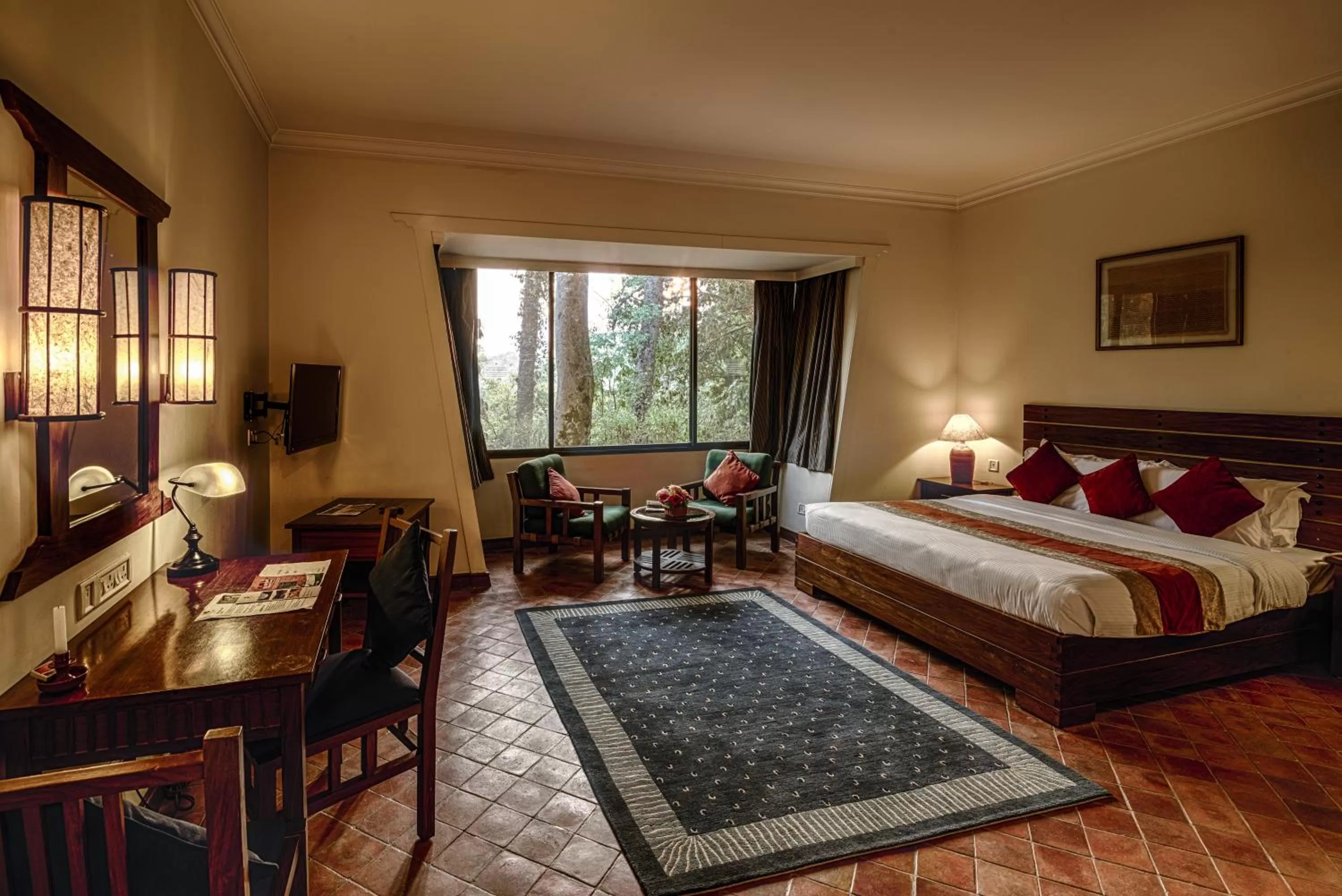 Photo of the whole room, Bed in Gokarna Forest Resort Kathmandu