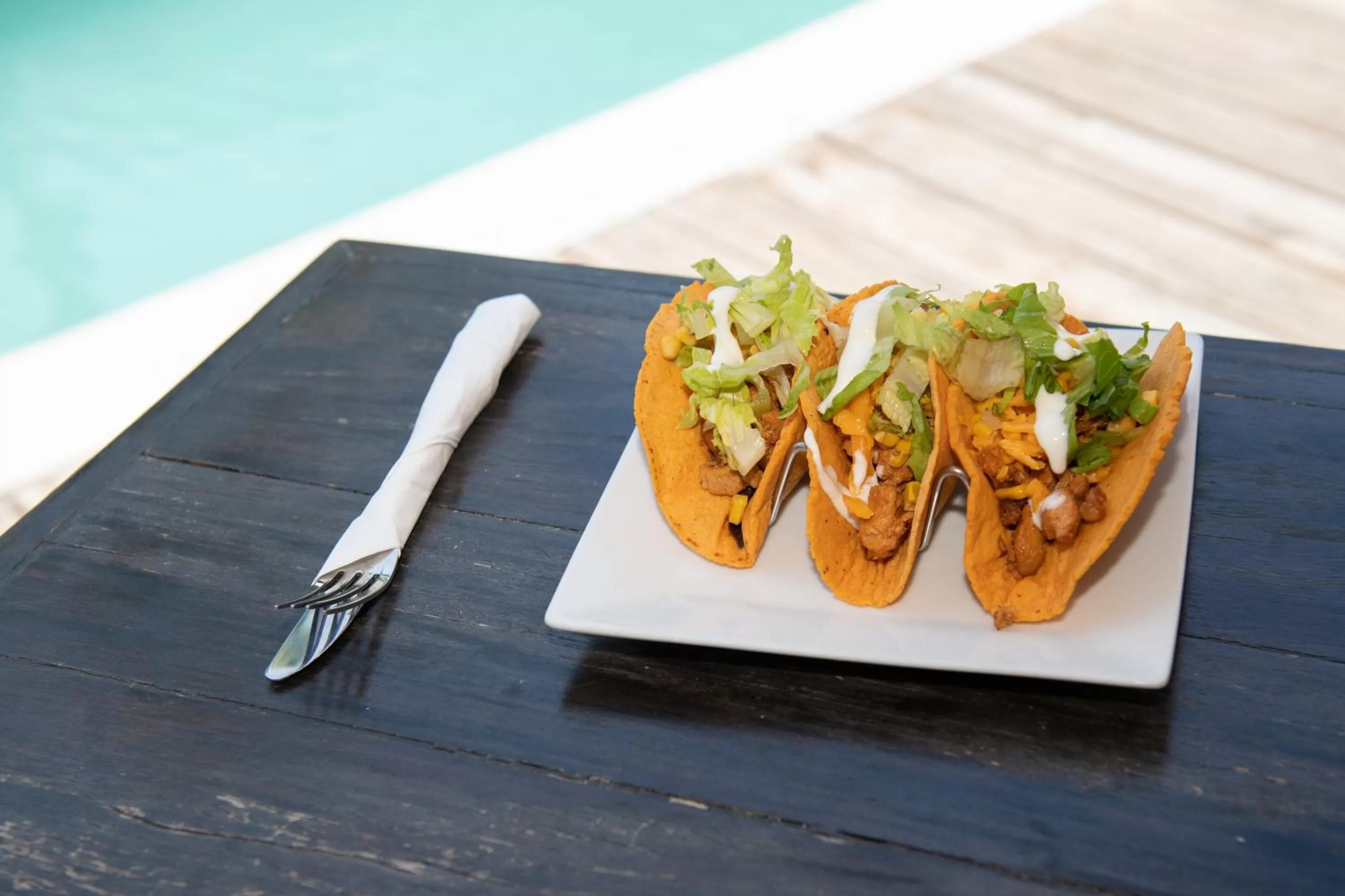 Food and drinks in PUR Boutique Cabanas, Adults Only