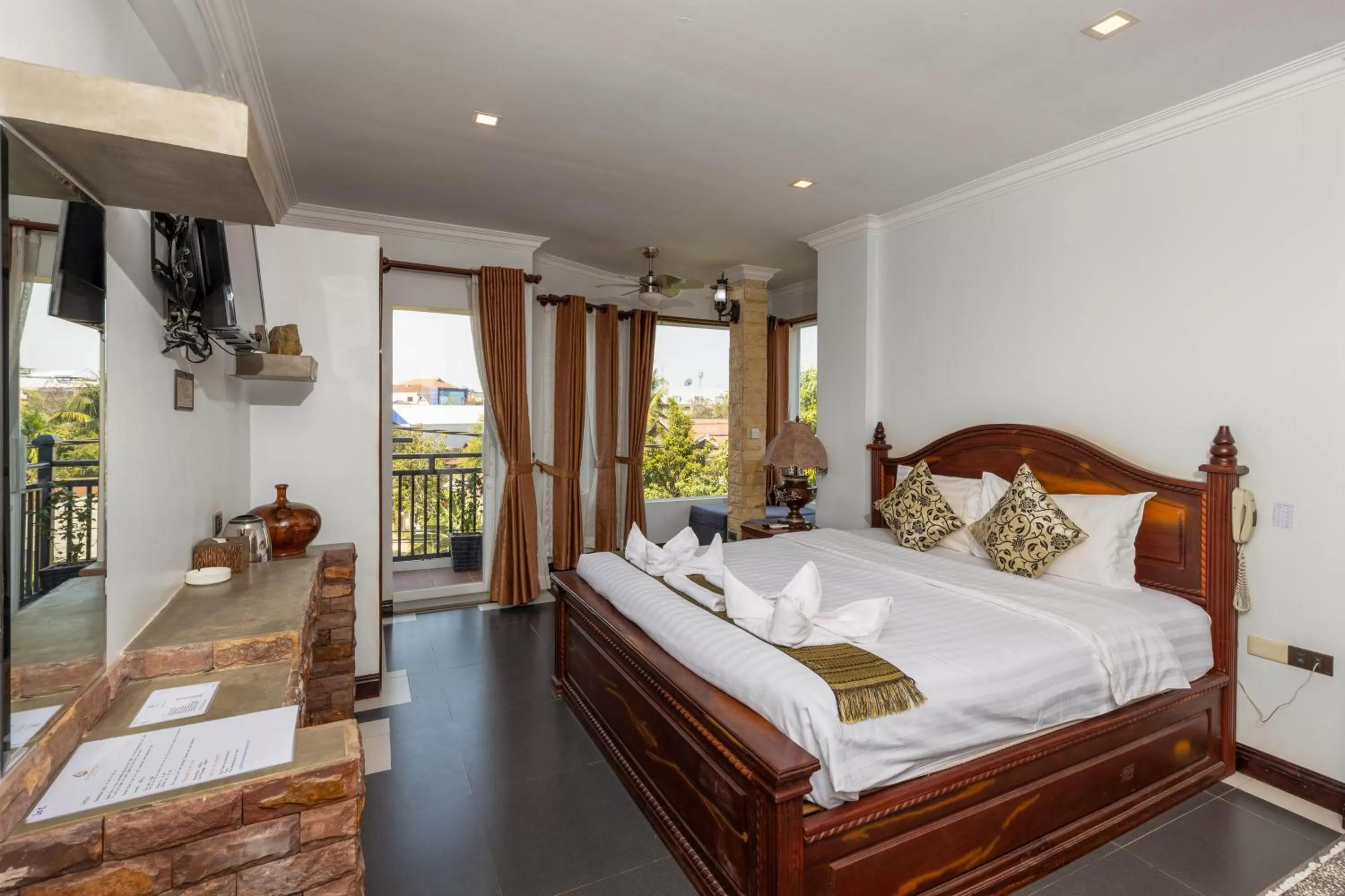 Bed in The Five Senses Boutique Hotel