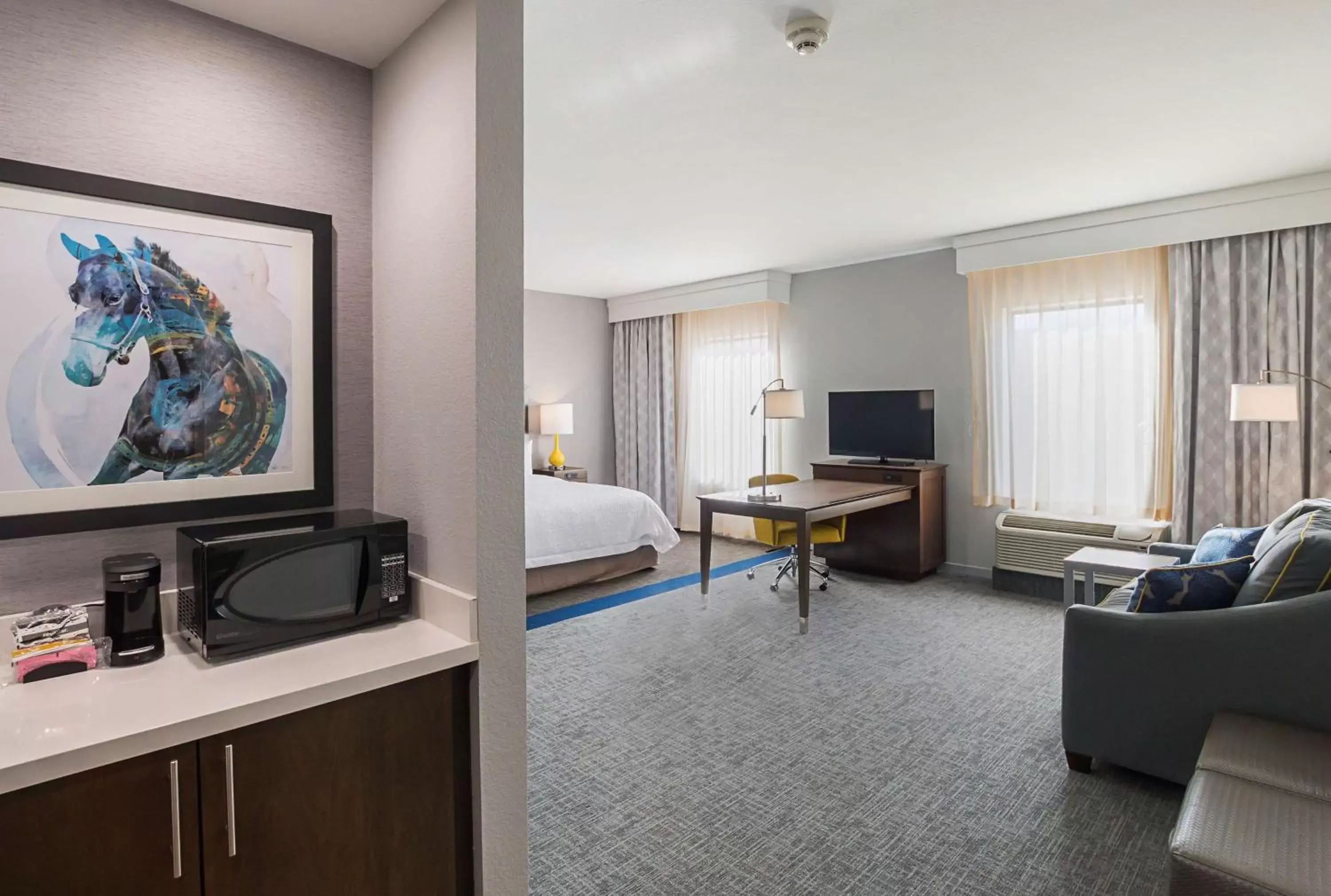 King Room with Sofa Bed - Mobility Accessible/Non-Smoking in Hampton Inn & Suites Colleyville DFW Airport West King Room with Sofa Bed - Mobility Accessible/Non-Smoking in Hampton Inn & Suites Colleyville DFW Airport West