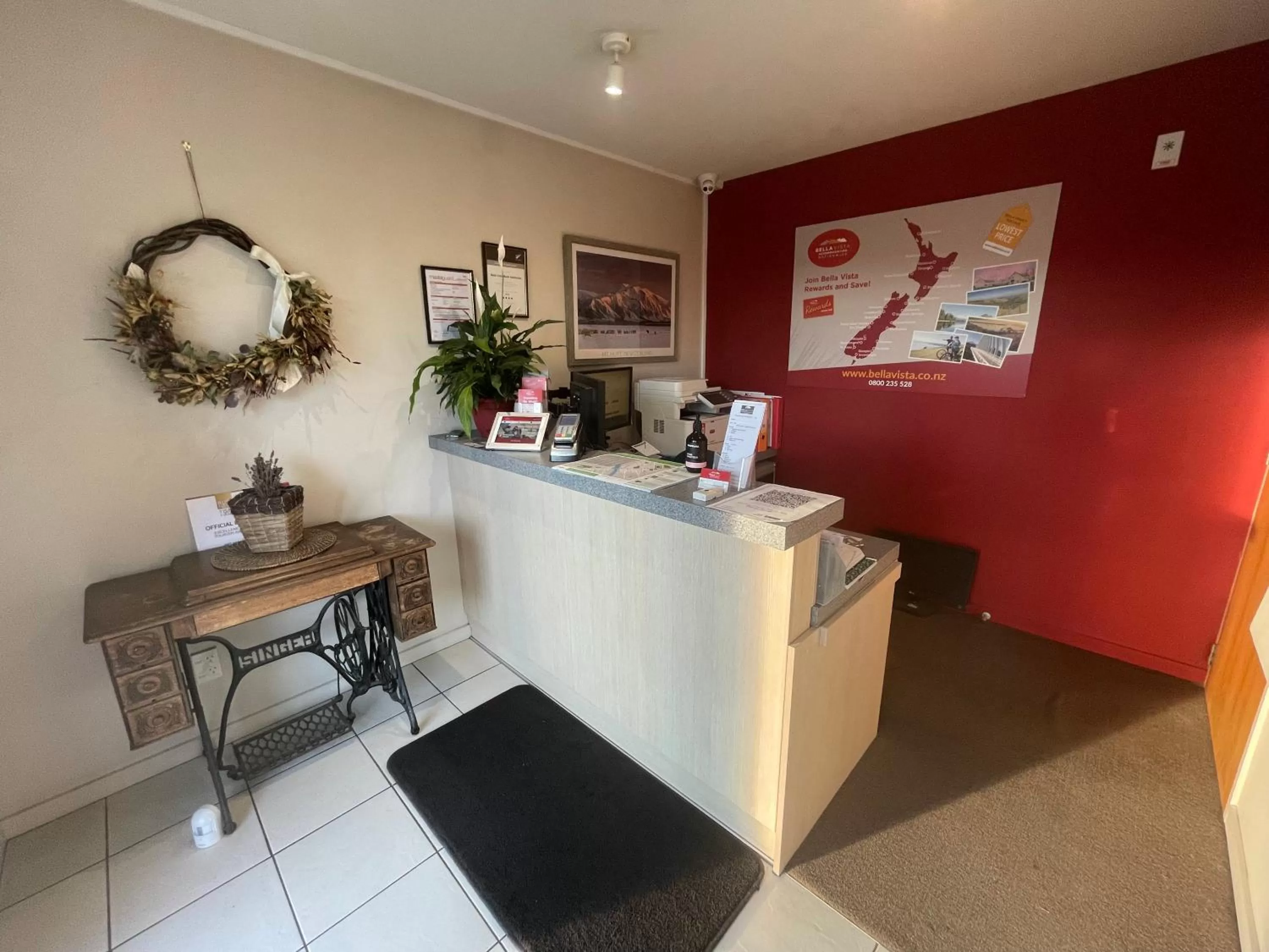Lobby or reception in Bella Vista Motel Ashburton