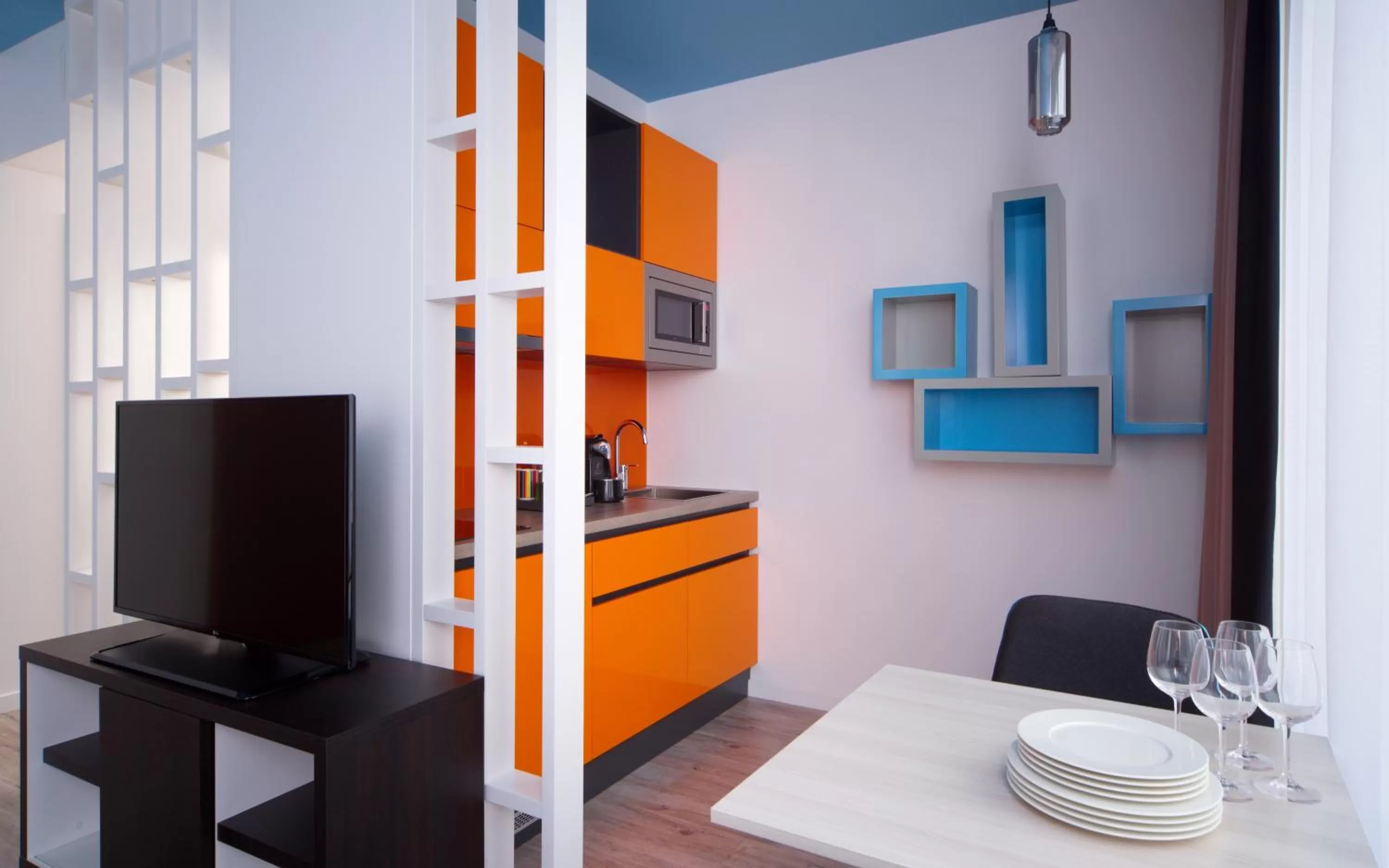 Kitchen or kitchenette in Park Inn by Radisson Residence Riga Barona