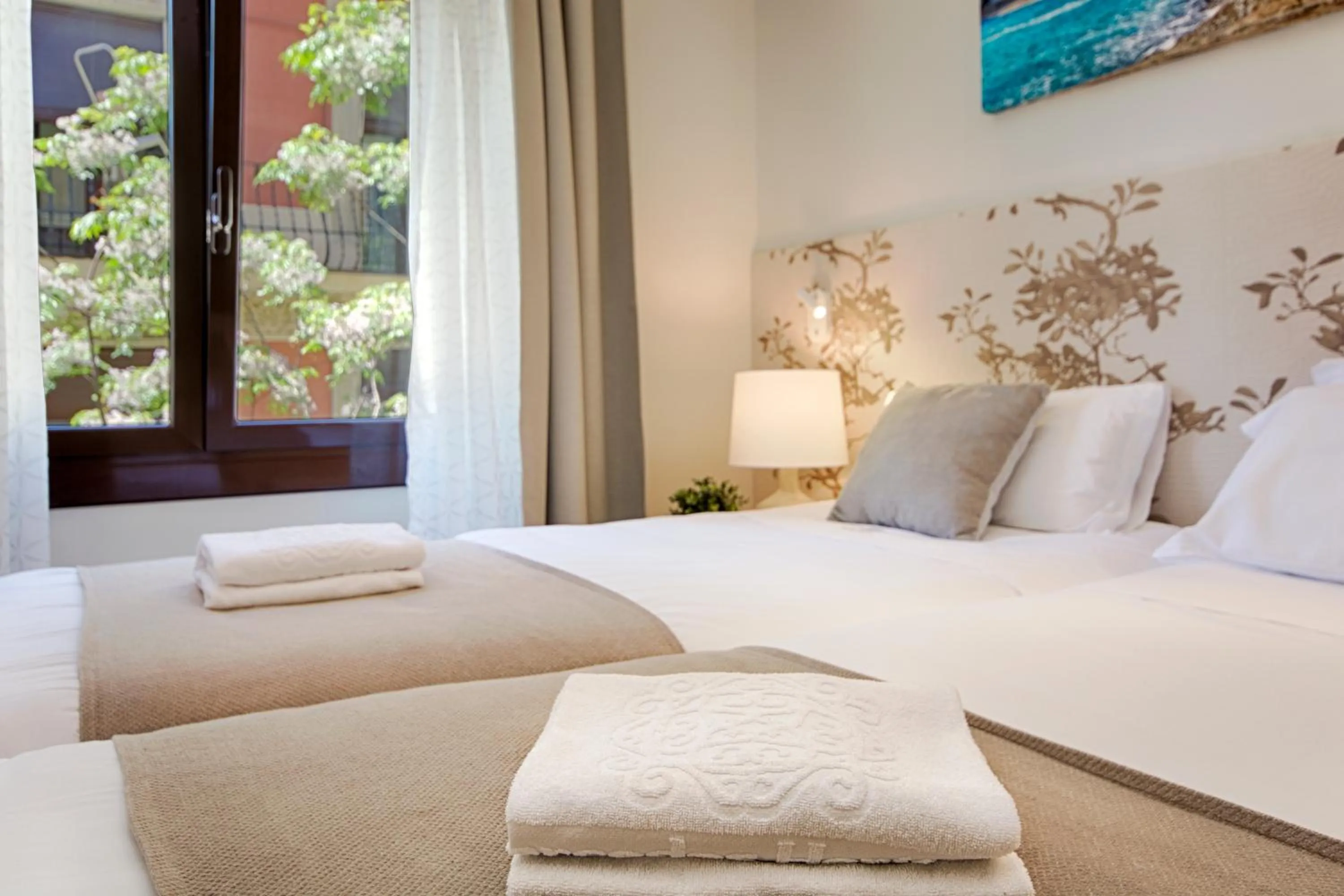 Bedroom, Bed in Eixample Building Apartments by Mercedes Heritage