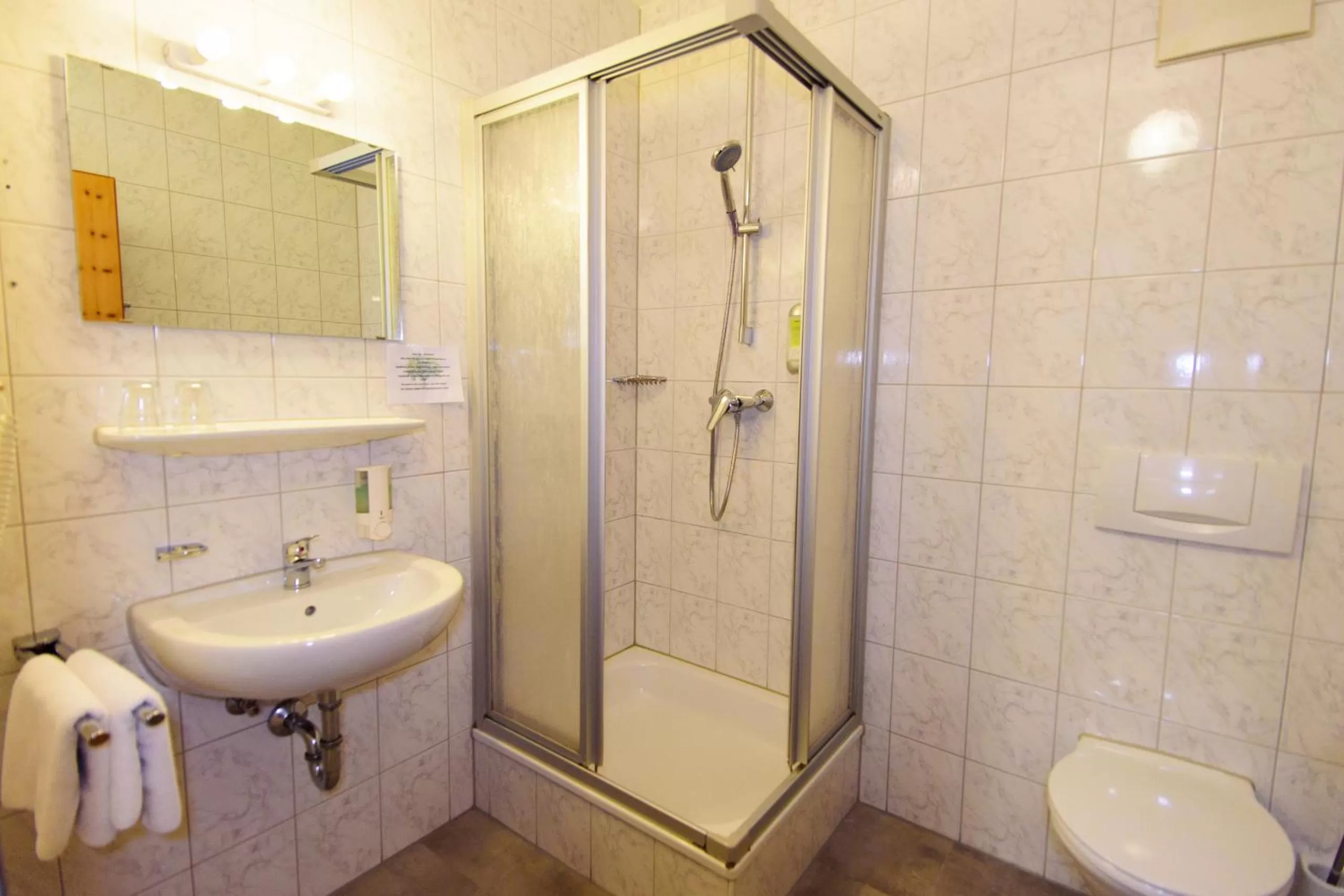 Shower in Hotel Bohn