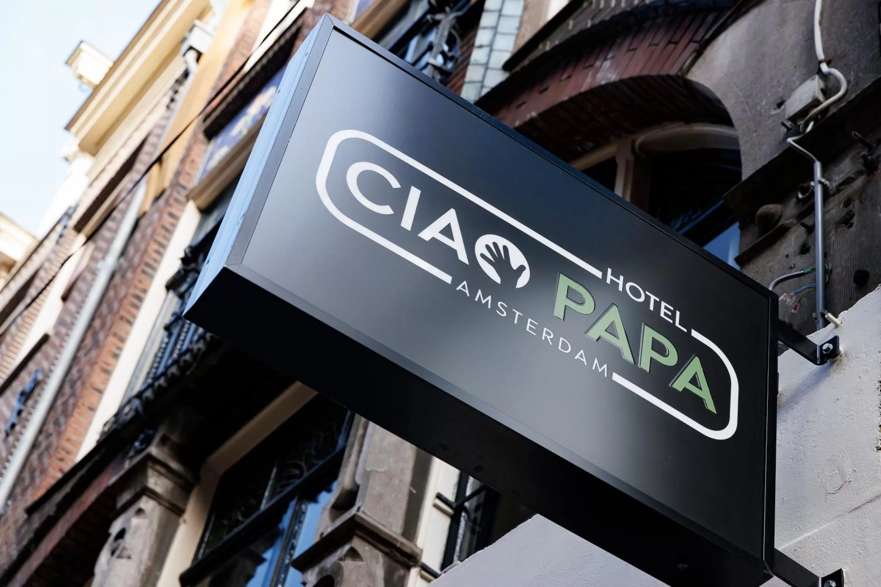 Property building in Ciao Papa Hotel Amsterdam Central Station