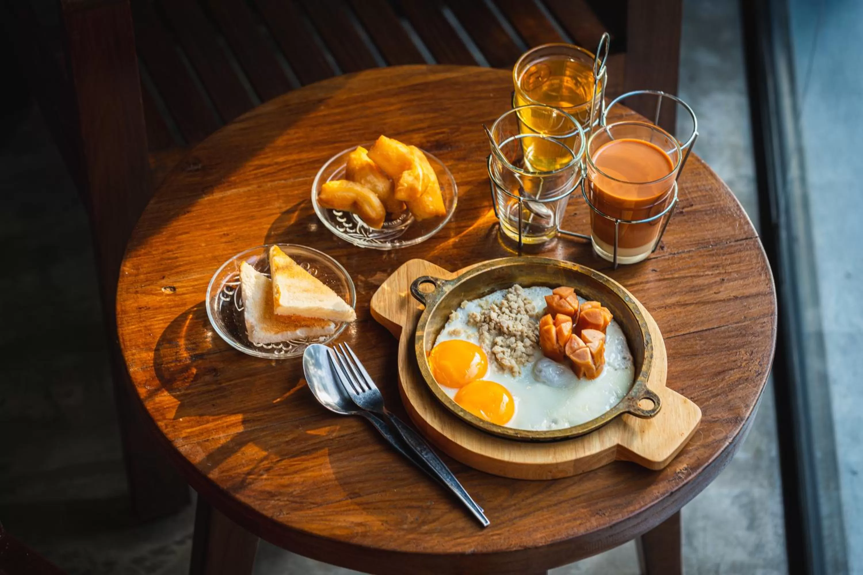 Asian breakfast in VIX Bangkok at Victory Monument