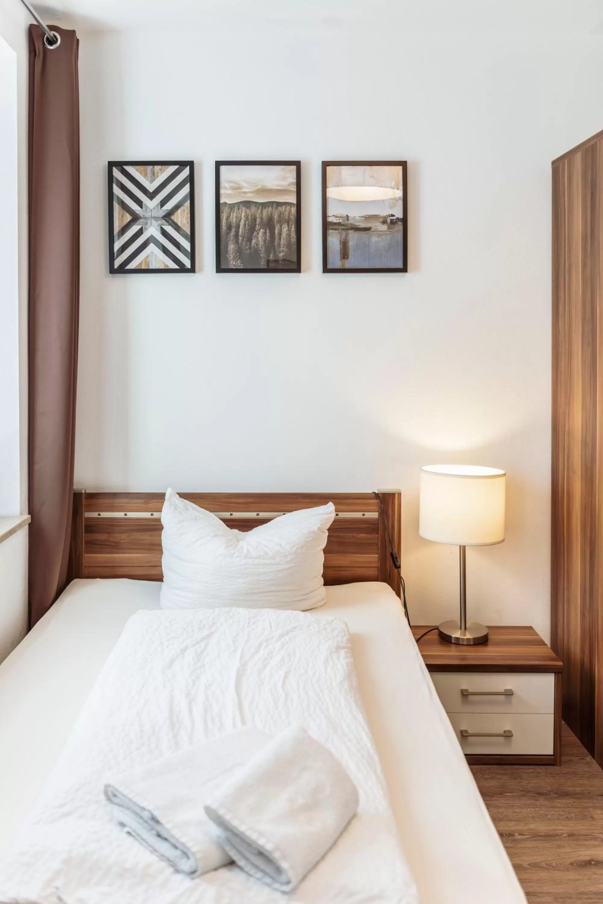 Bedroom, Bed in greenpartment Boardinghouse Neustadt