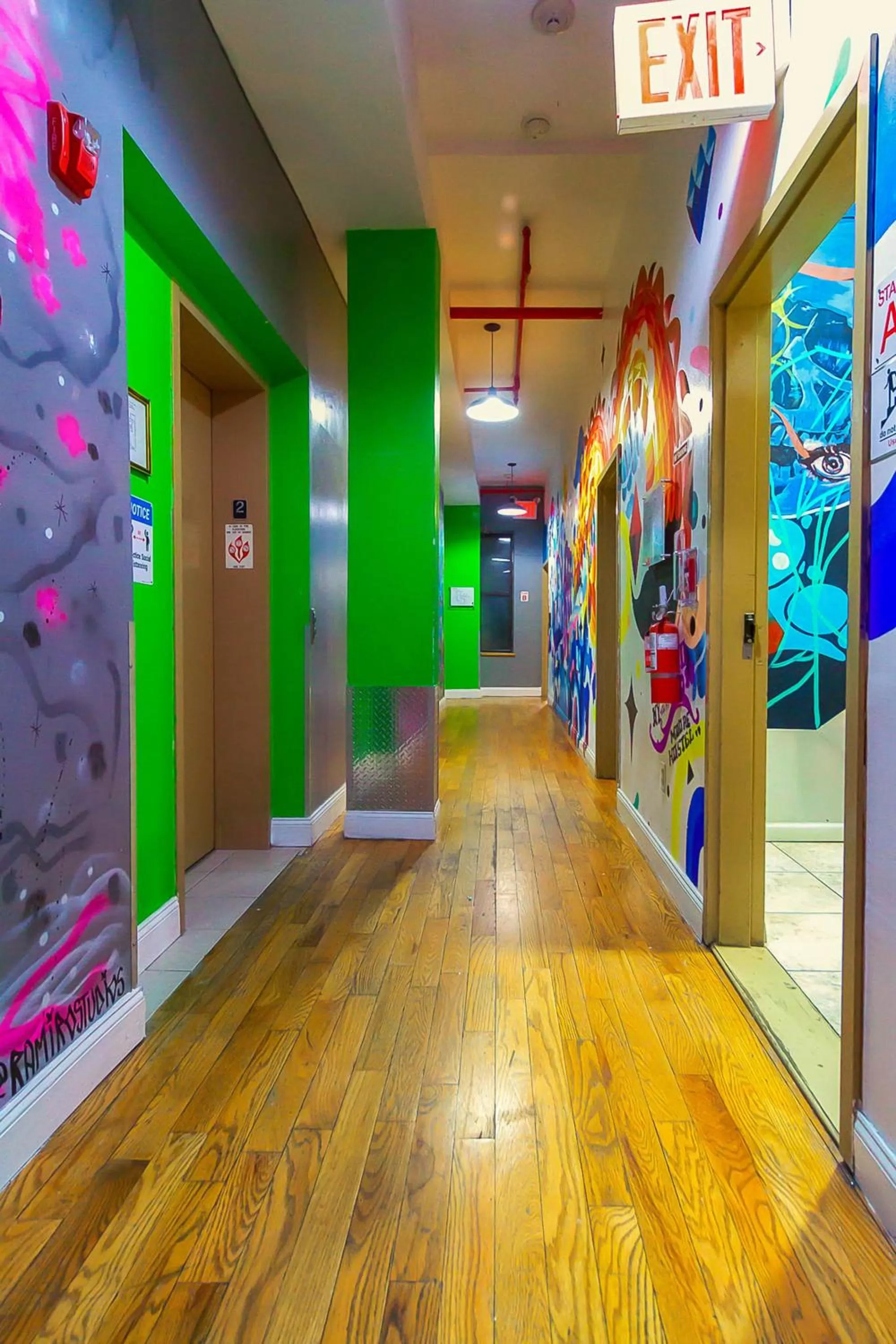 elevator in NY Moore Hostel