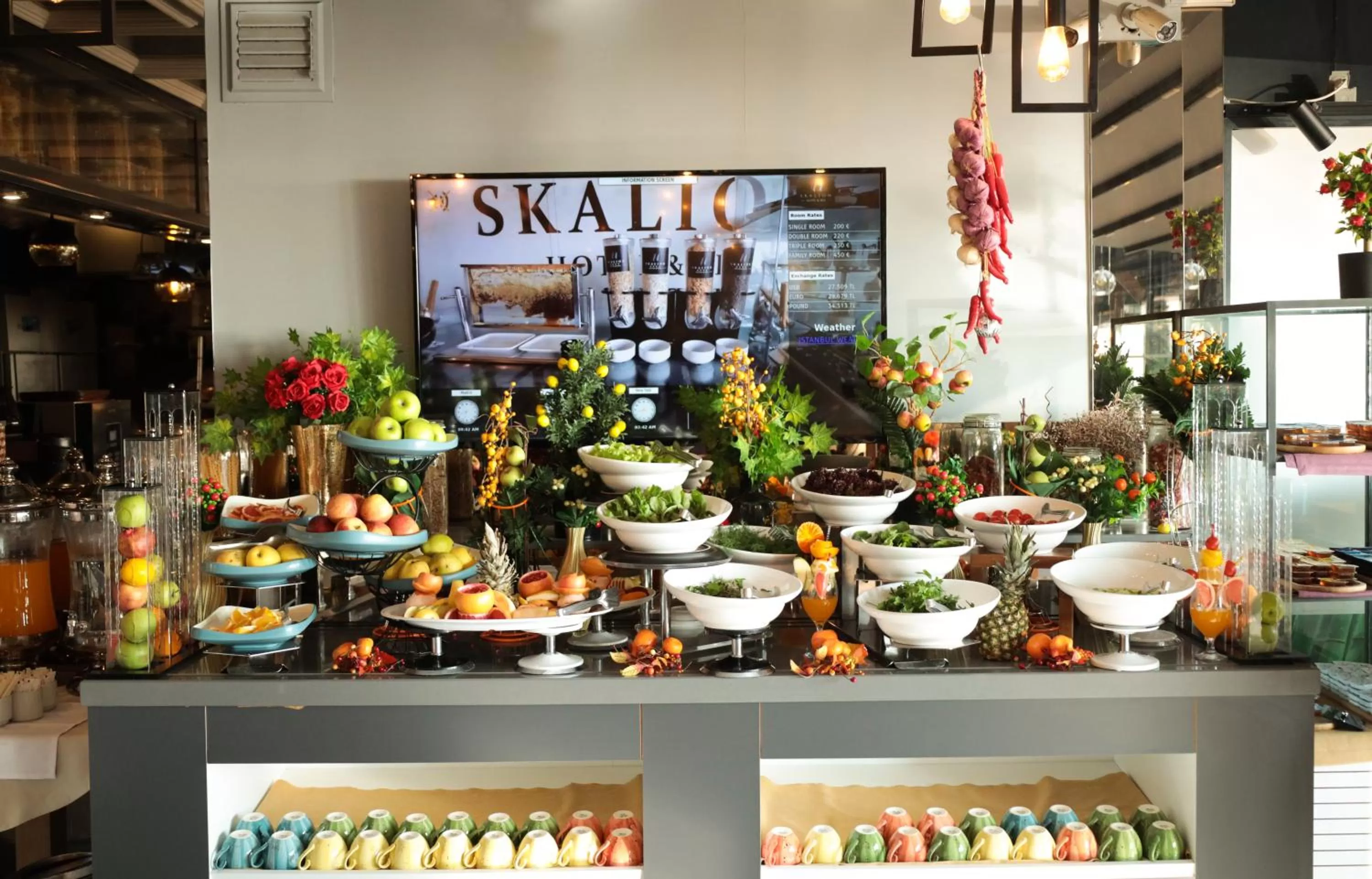 Buffet breakfast in Skalion Hotel